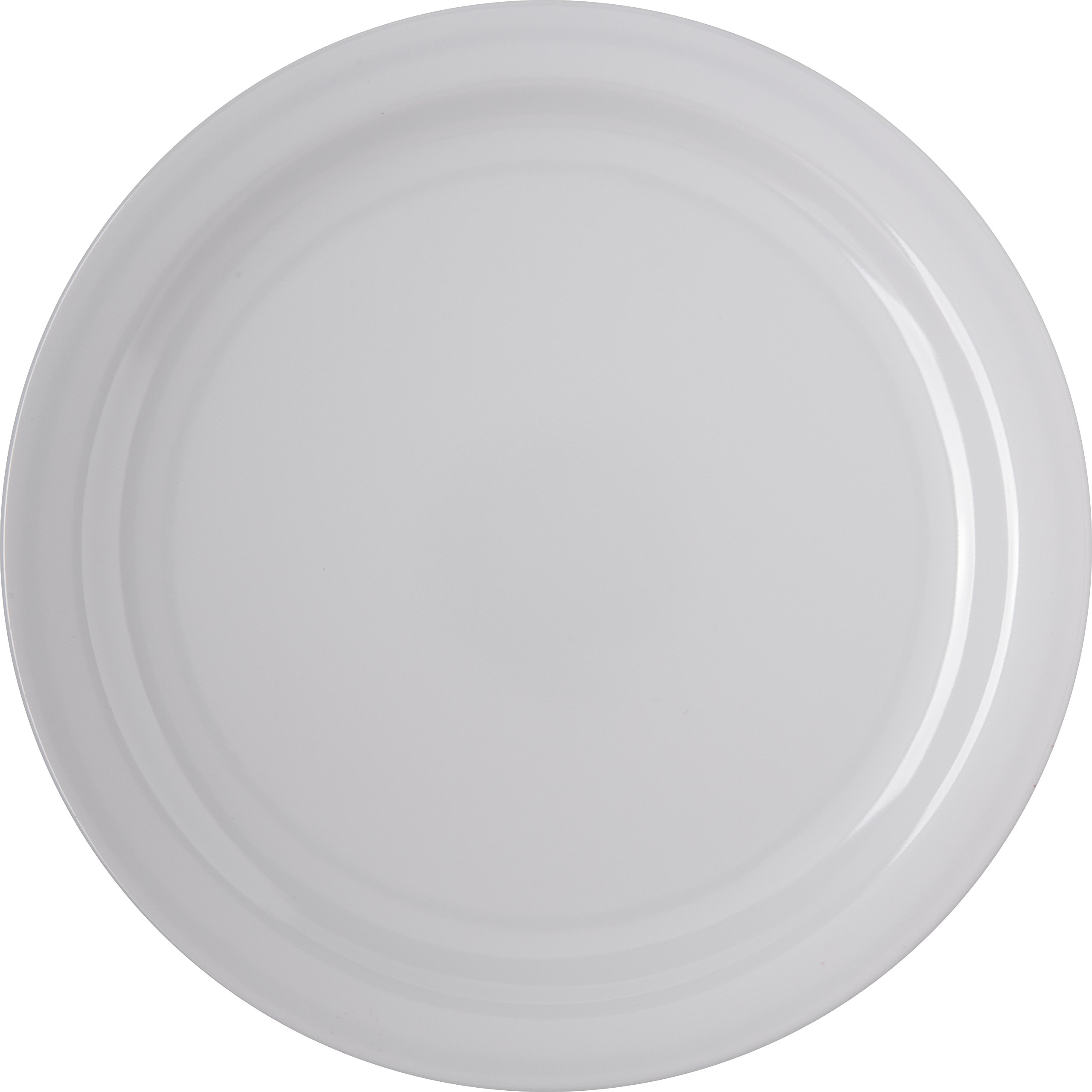 Carlisle FoodService 10.25 Inch White Melamine Reusable Plastic Plates with Rim - Durable Dinnerware for Buffets, Catering, Restaurants & Home Use (Pack of 48) - Perfect for Parties, BBQs, Picnics & Everyday Dining