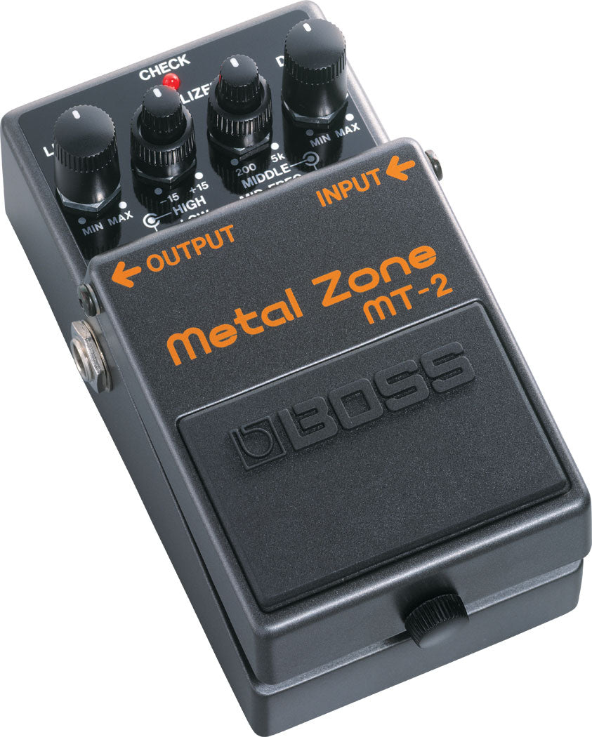 Boss MT-2 Metal Zone Compact Guitar Effects Pedal - High Gain Distortion for Heavy Metal & Rock - Perfect for Stage & Studio Recording