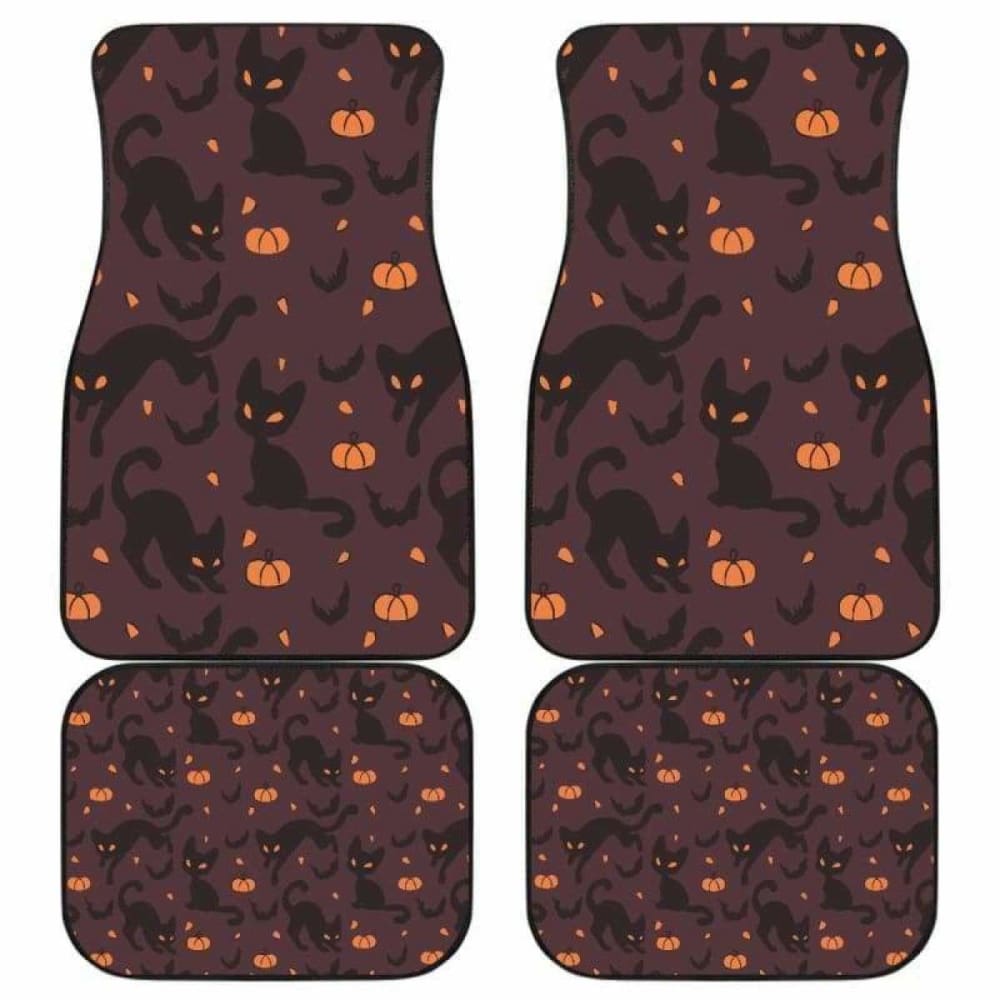 Premium Black Cats Halloween Car Floor Mats - Non-Slip, Durable Protection for Vehicles - Perfect for Halloween Decor & Year-Round Use