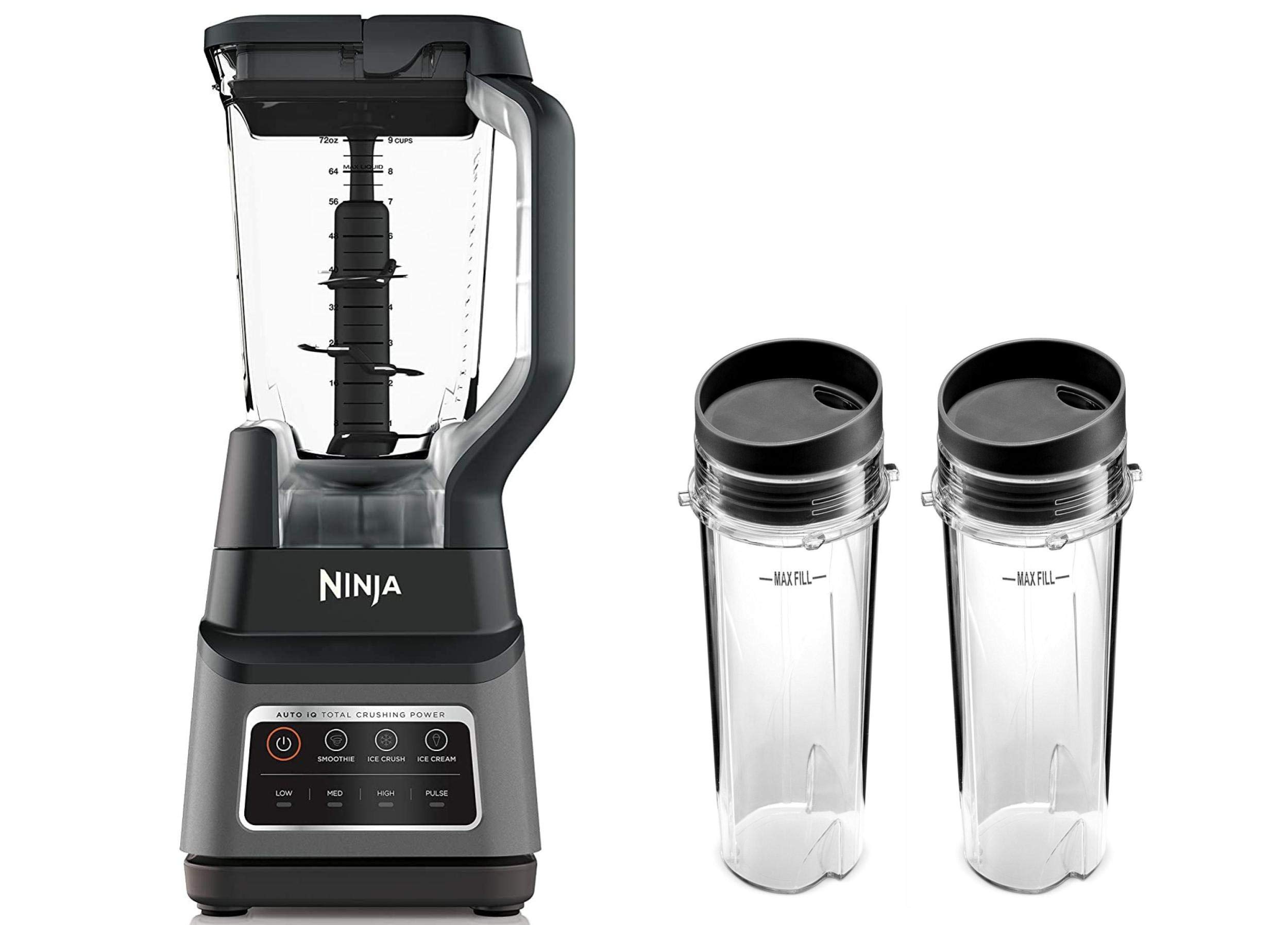 Ninja BN701 Professional Plus Blender with Auto-iQ Technology, 72 oz. Total Crushing Pitcher & 64 oz. Max Liquid Capacity - Perfect for Smoothies, Frozen Drinks & Food Prep - High Performance Kitchen Blender for Home & Commercial Use