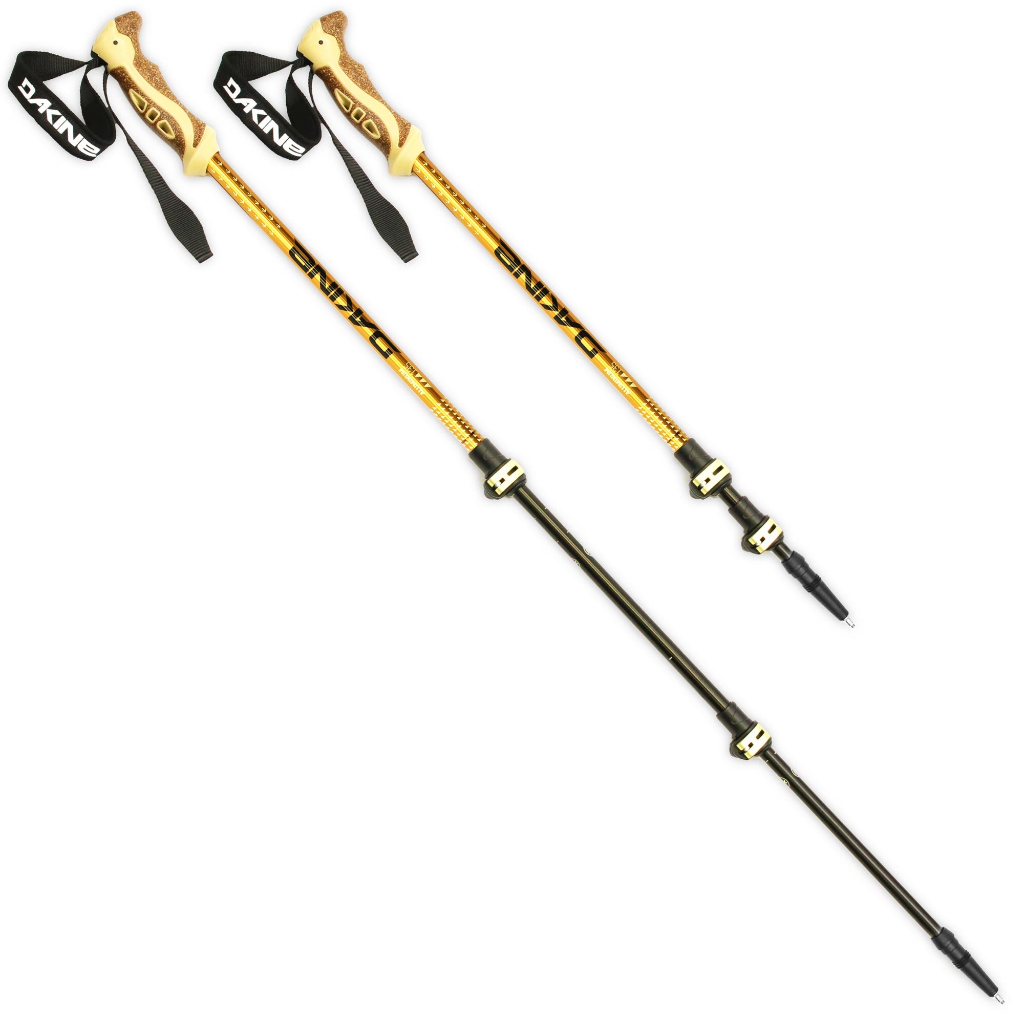 Premium Aluminum Trekking Poles - Lightweight & Durable Hiking Sticks for Men & Women (Gold/Black) - Perfect for Backpacking, Mountain Climbing & Outdoor Adventures