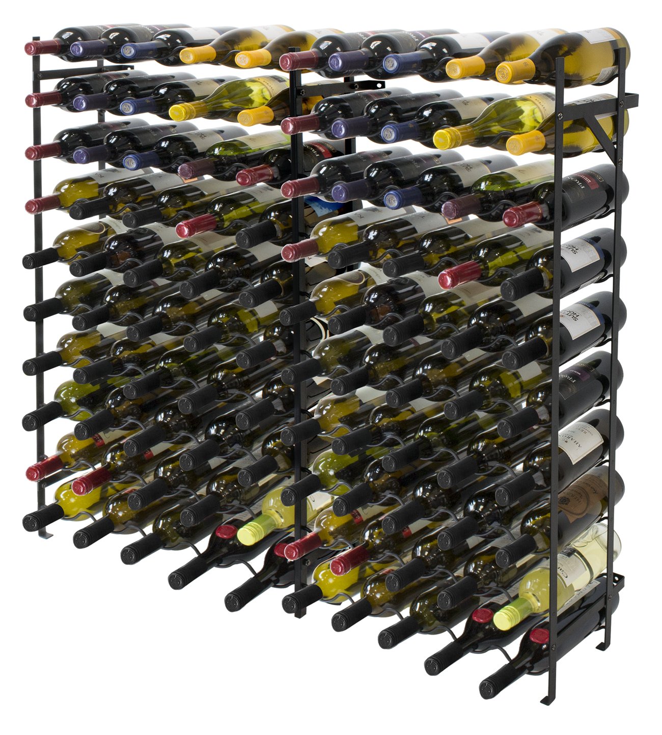 Sorbus Freestanding Floor Wine Rack - 100 Bottle Capacity Wine Storage Holder for Bar, Cellar, Kitchen & Dining Room - Perfect for Home Entertaining & Wine Collection Display