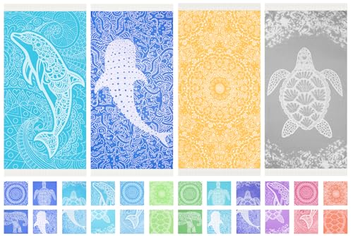 4 Pack Turtle Dolphin Whale Circle