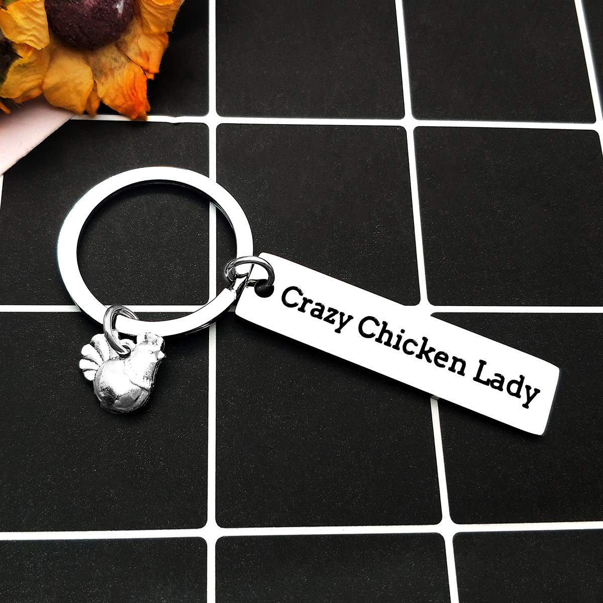 Funny Chicken Keychain Gift for Mom - Crazy Chicken Lady Present for Mother's Day, Chicken Lovers & Poultry Farmers - Perfect for Chicken Farm Wives, Girls & Hen Enthusiasts - Great for Everyday Use, Keychain Decor & Chicken-Themed Gifting
