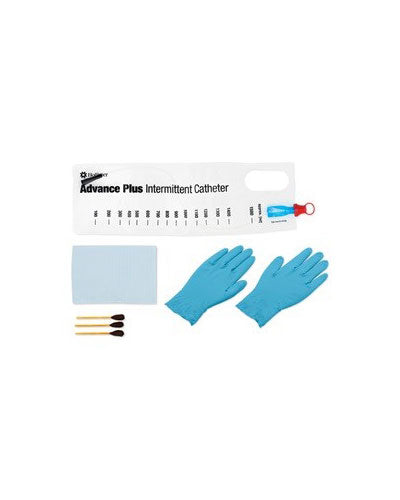 Hollister Advance Plus™ Intermittent Catheter Kit 6FR 16 (40CM) Straight - 100 Catheters per Box - Ideal for Home Healthcare and Medical Use