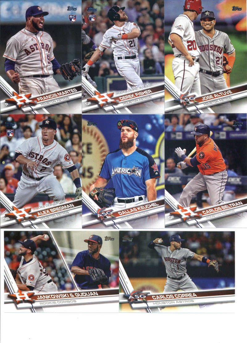 2017 Houston Astros World Series Champions Baseball Cards - Complete 38-Card Set (Topps Series 1, 2 & Update) - Perfect for Collectors, Fans & Sports Memorabilia Displays