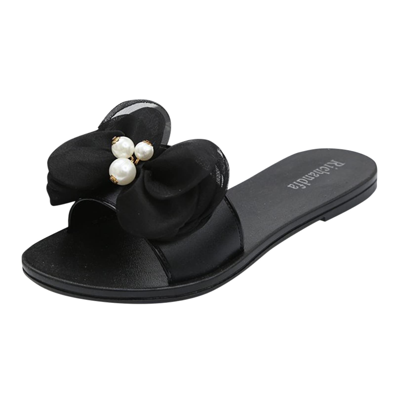 Women's Comfortable Slip-On Slippers with Bowknot - Casual Bohemian Beach Sandals for Walking, Travel & Fall Fashion - Perfect for Home, Vacation and Everyday Wear