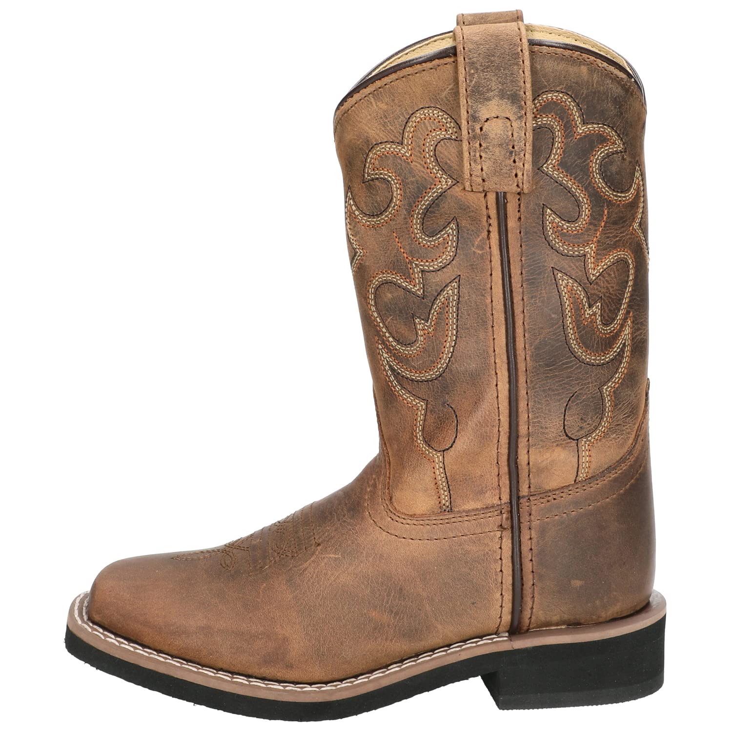 SMOKY MOUNTAIN BOOTS Kids Pueblo Western Boots - Genuine Leather Cowboy Boots for Boys & Girls - Perfect for Rodeo, Line Dancing & Western Fashion