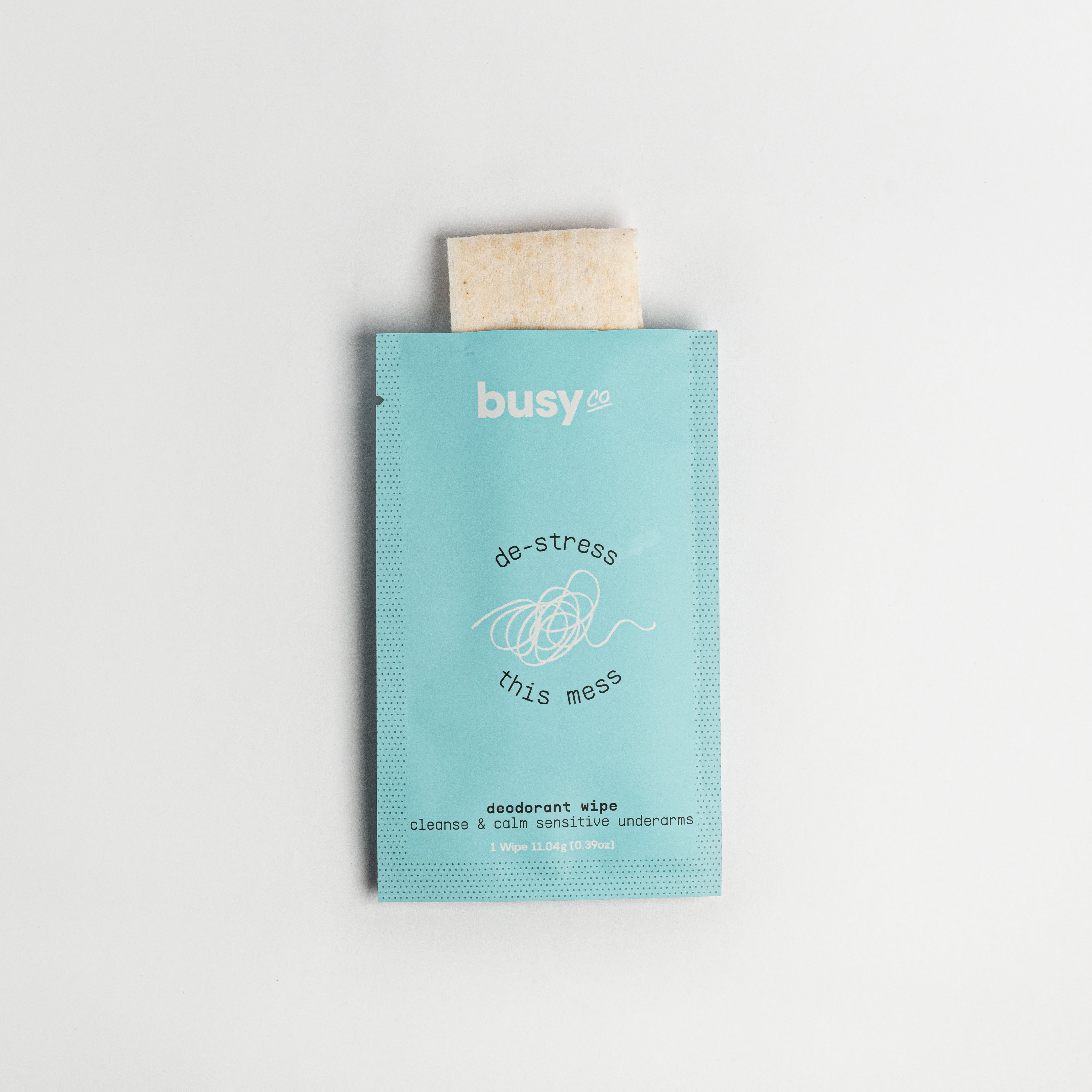 Busy Co. Natural Deodorant Wipes for Men & Women - 15 Count Pack, Fresh Scent, Aluminum-Free, On-The-Go Body Odor Control - Perfect for Travel, Gym, Camping & Outdoor Activities