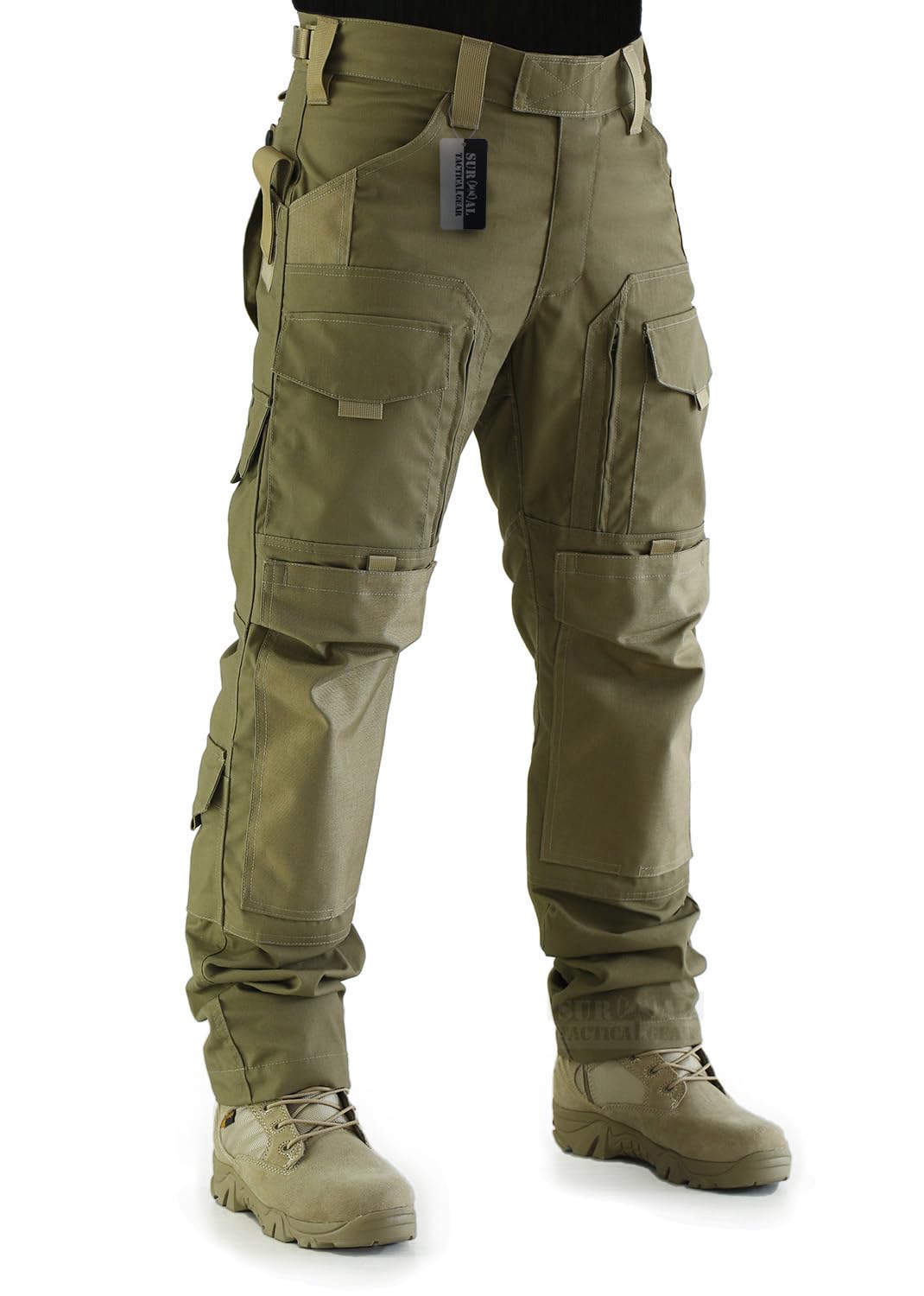 Men's Tactical Pants with MOLLE System - Durable Ripstop Combat & Hunting Trousers in Army Camo - Perfect for Outdoor Adventures, Airsoft & Military Training