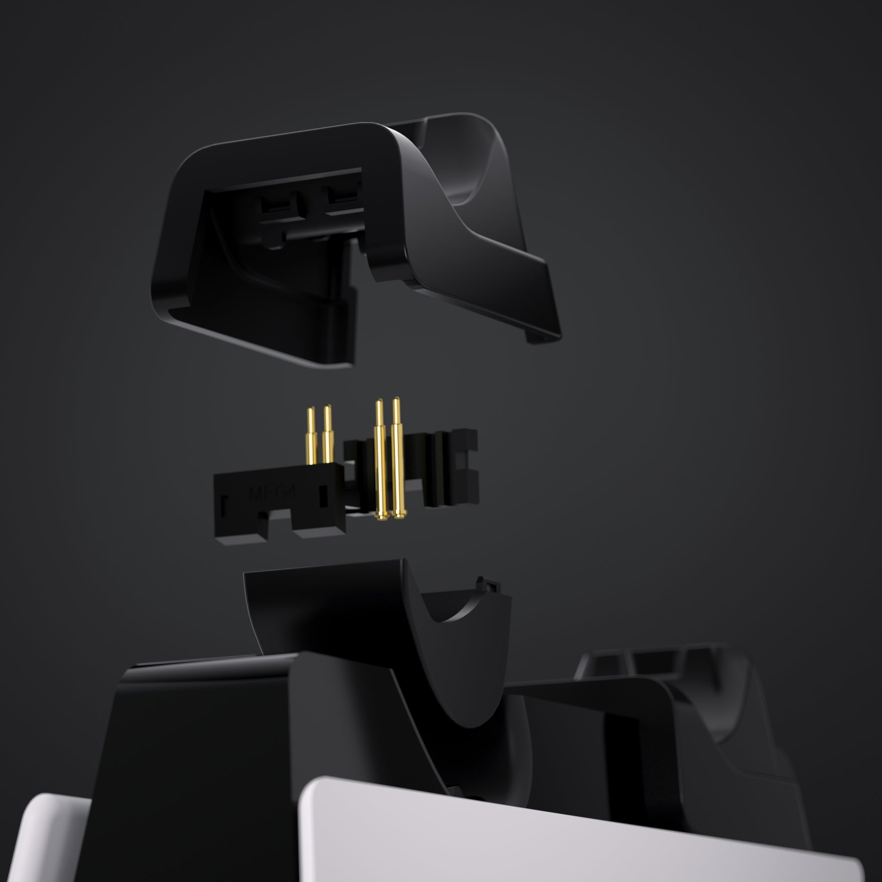 eXtremeRate Black PS5 Controller Charging Dock Stand Extension Kit - Compatible with RISE & RISE4 Remap Kit, HEXGAMING Rival/Rival Pro/Ultimate - Redesigned Charging Station Extender for Enhanced Gaming Experience