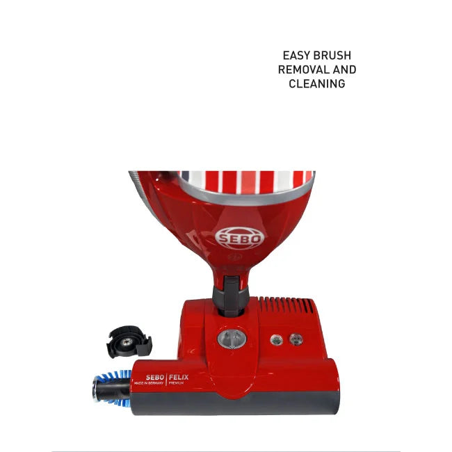SEBO Premium Felix 9809AM Rosso Upright Vacuum Cleaner - Powerful Suction for Pet Hair, Hardwood Floors & Carpets - Perfect for Home Cleaning & Allergy Relief