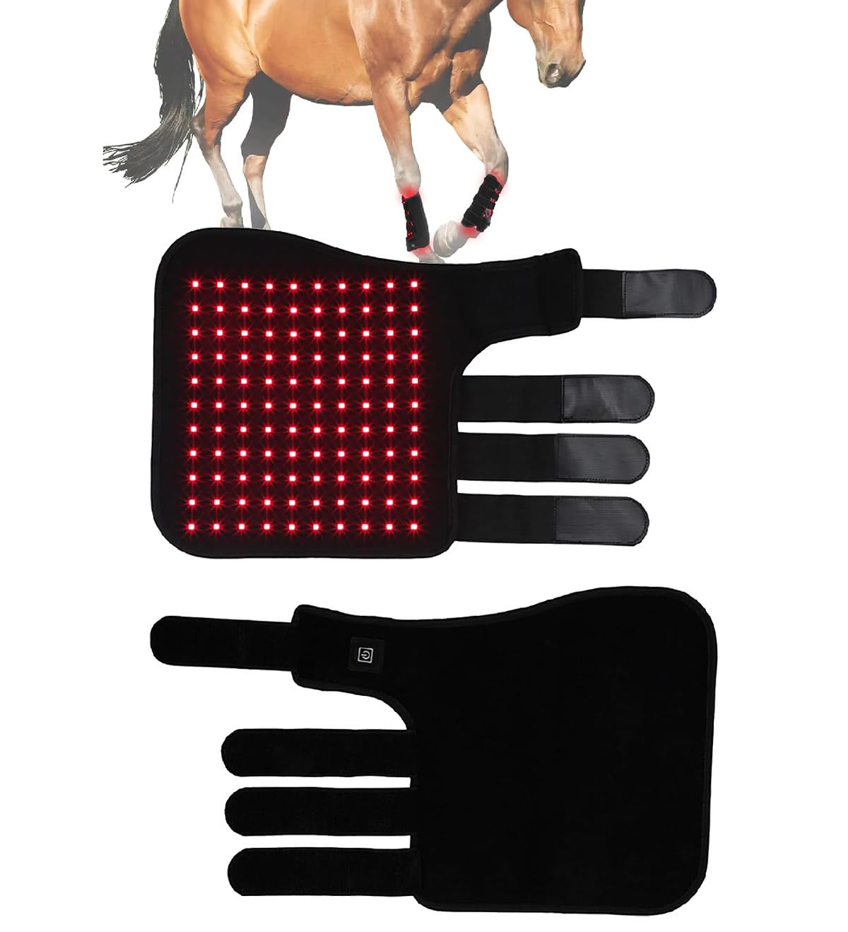Equine Red Light Therapy Boots for Horses - LED Light Therapy Wrap for Muscle & Joint Pain Relief - Left & Right Pair - Perfect for Post-Training Recovery & Injury Rehabilitation