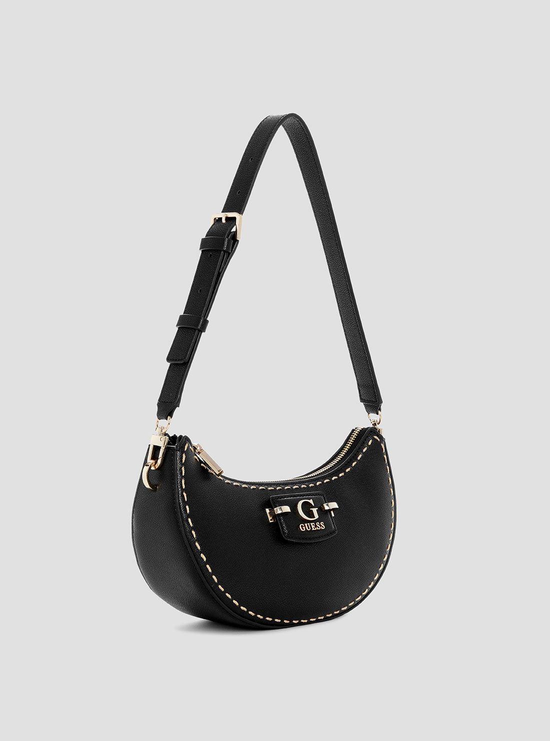 Stylish Black Nastra Shoulder Bag for Women - Lightweight Crossbody Purse with Adjustable Strap - Perfect for Travel, Work & Everyday Use