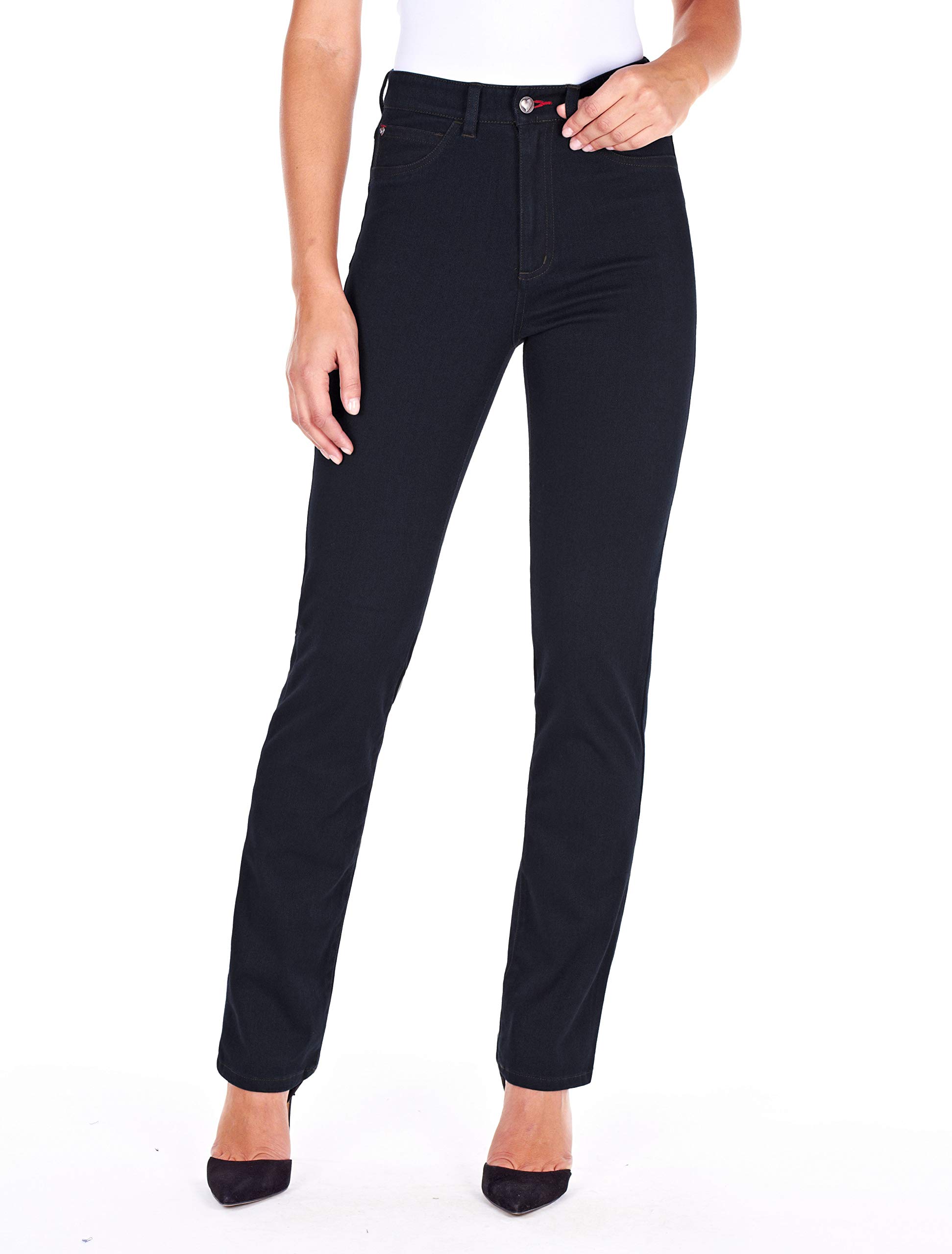 FDJ French Dressing Jeans for Women - Suzanne Straight Leg Love Denim in Black | Comfortable & Stylish Everyday Wear for Work & Casual Outings