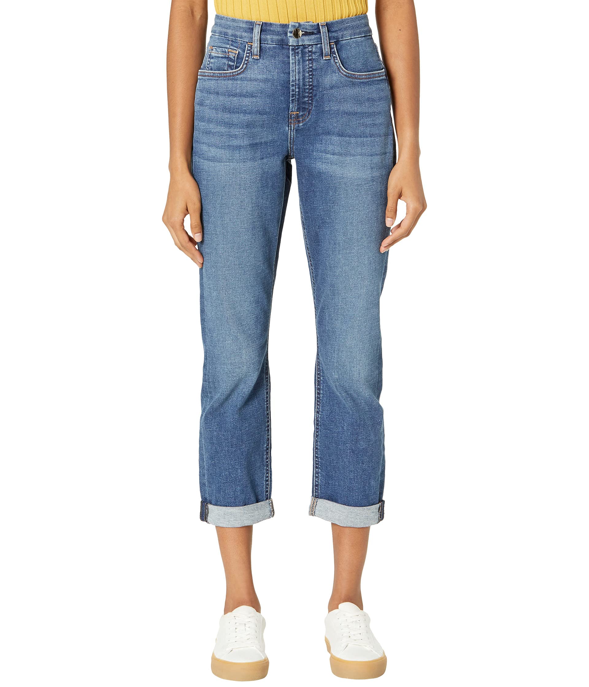 Jen7 Slim Boyfriend Jeans for Women - High Waisted Stretch Denim Pants | Comfortable & Trendy Casual Wear for Everyday Outfits