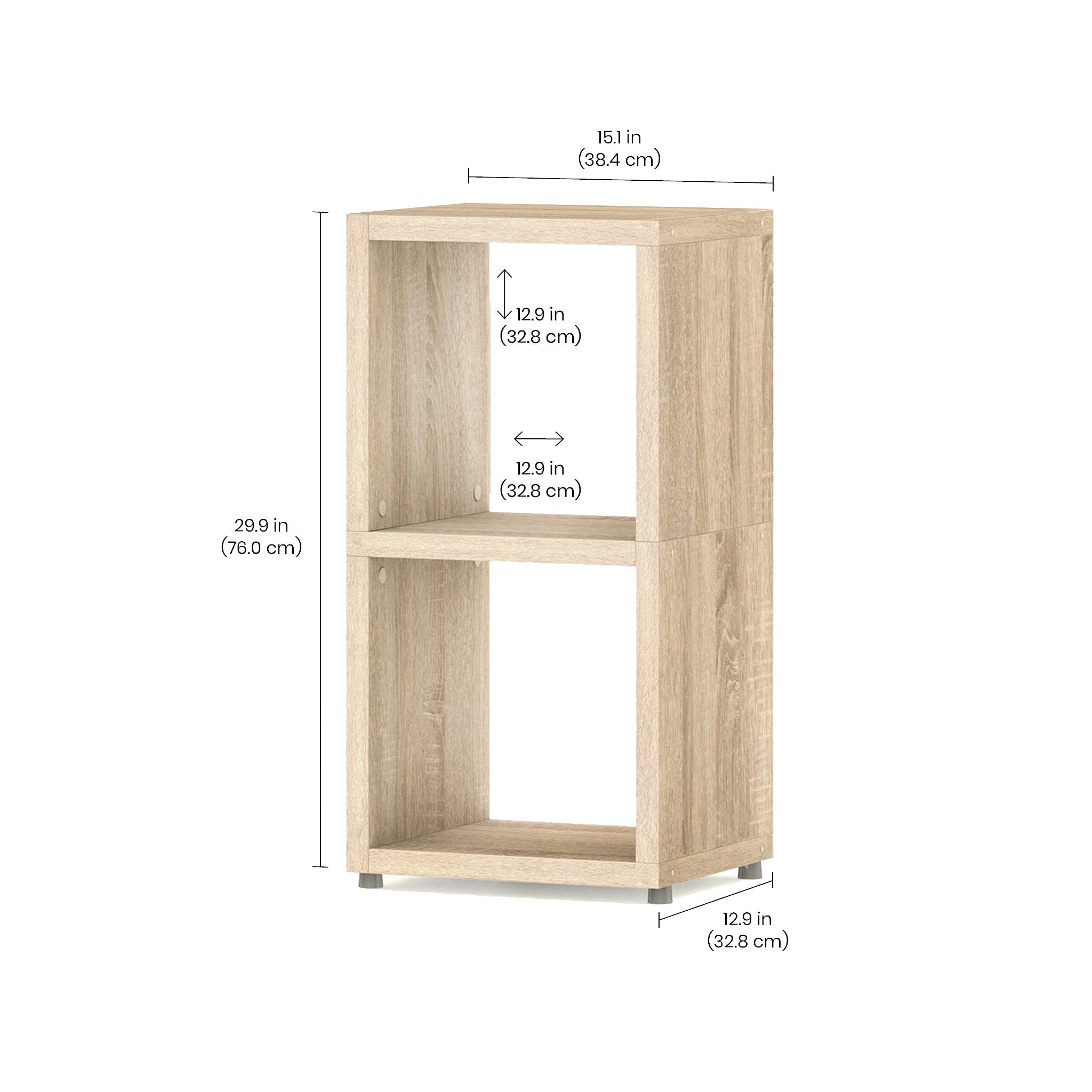 BOON Cube Storage Shelf - 1x2 Square Organizer for Kids Toys, Books & Home Decor | Perfect for Playrooms, Bedrooms & Living Spaces