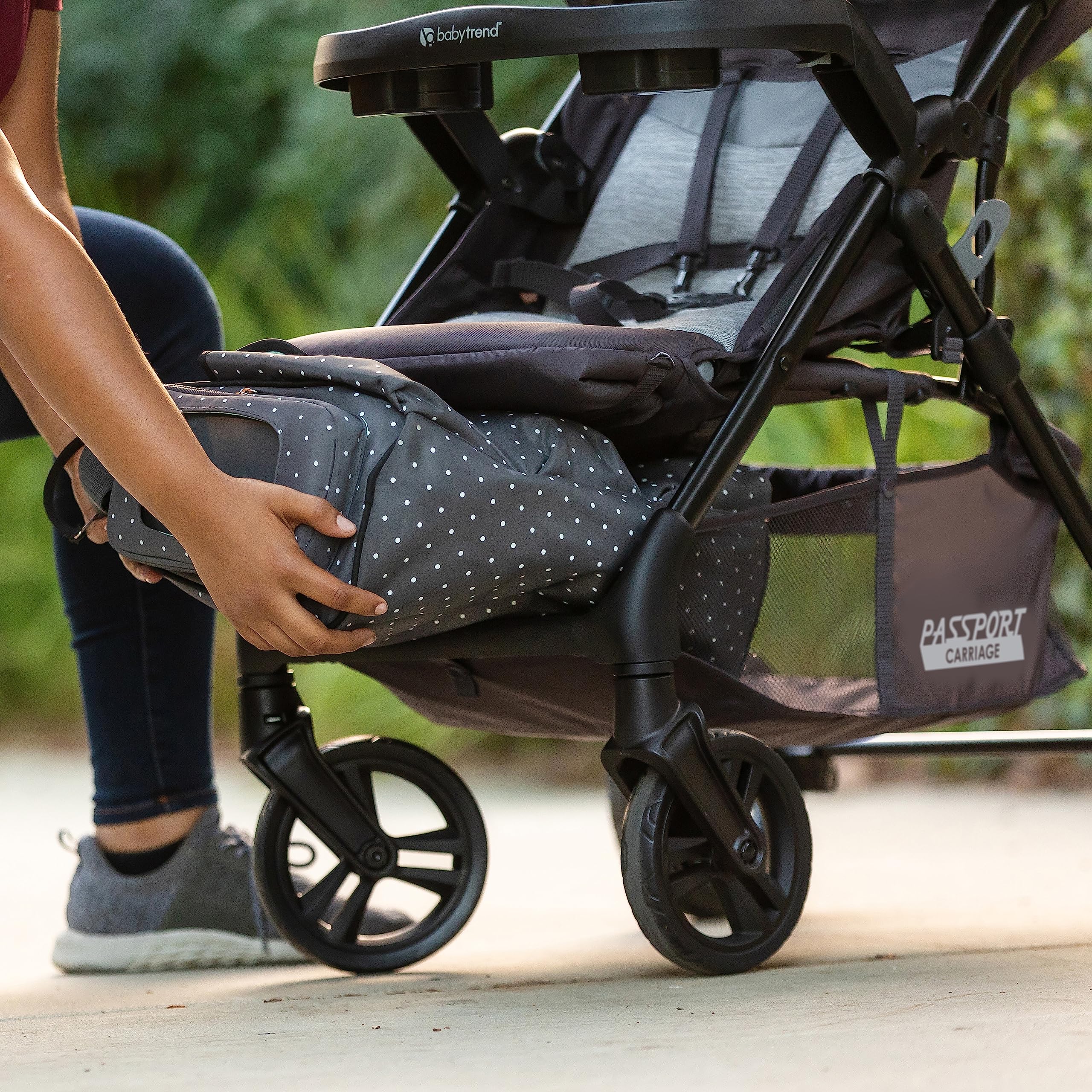 Baby Trend Passport® Travel System Stroller with EZ-Lift™ Infant Car Seat - Lightweight Compact Stroller for Newborns & Toddlers | Perfect for Air Travel, Shopping & Daily Walks (Dash Pink)