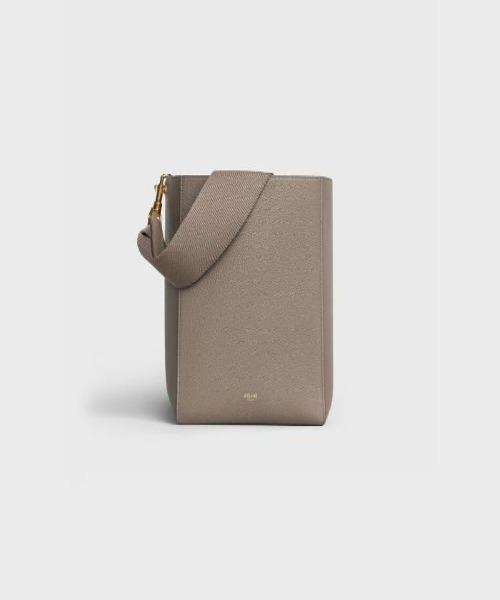 Celine Sangle Small Bucket Bag in Soft Grained Calfskin Taupe - Stylish Leather Shoulder Bag for Women, Perfect for Work, Travel & Everyday Use