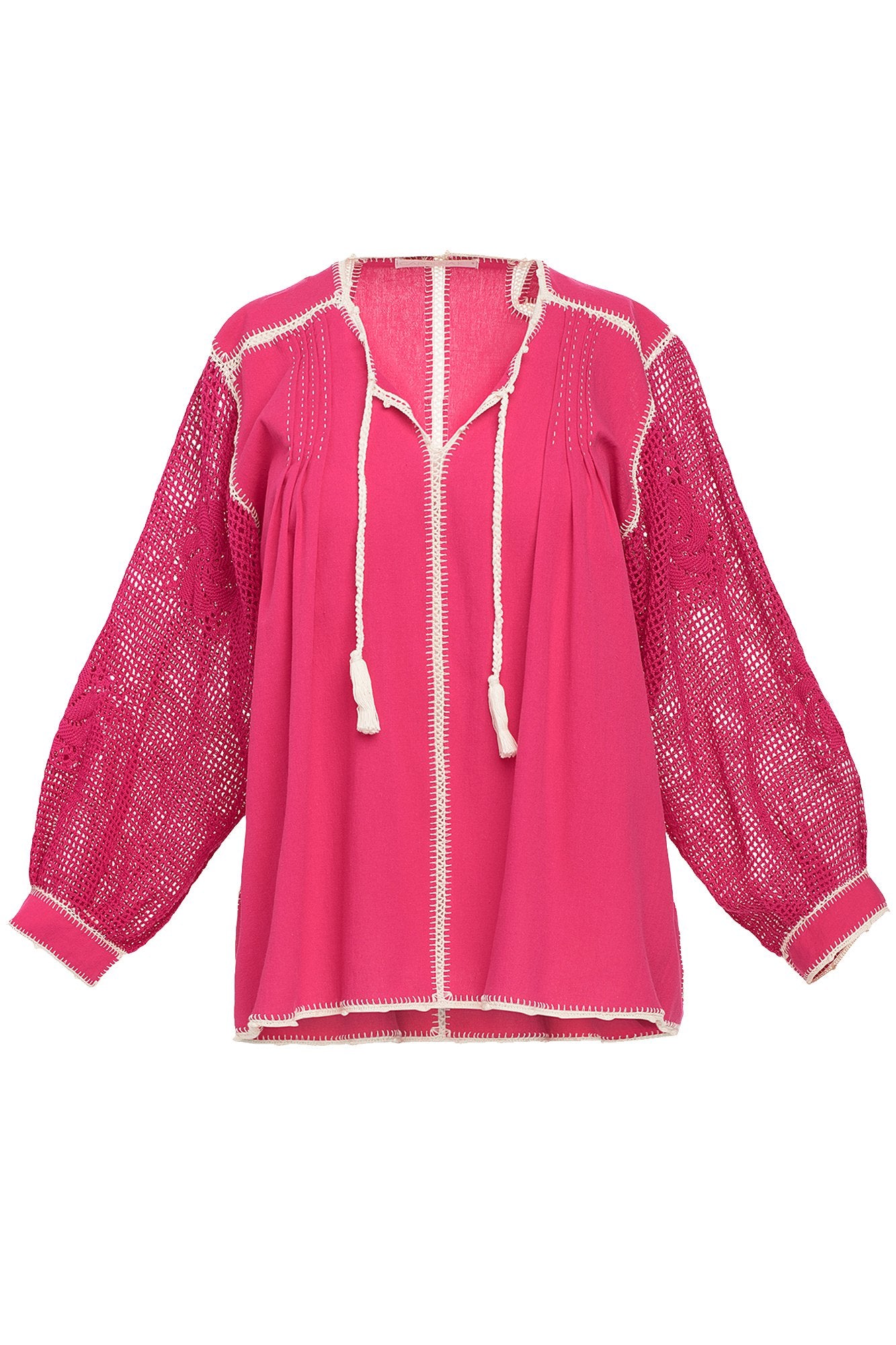 San Juan Blouse Women's Floral Embroidered Boho Top - Summer Beach Vacation Outfit, Casual Wear & Festival Fashion