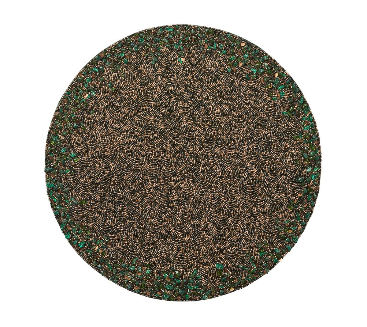 Elegant Green & Gold Forest Placemat Set of 2 - Waterproof Table Mats for Dining, Kitchen Decor, and Holiday Entertaining