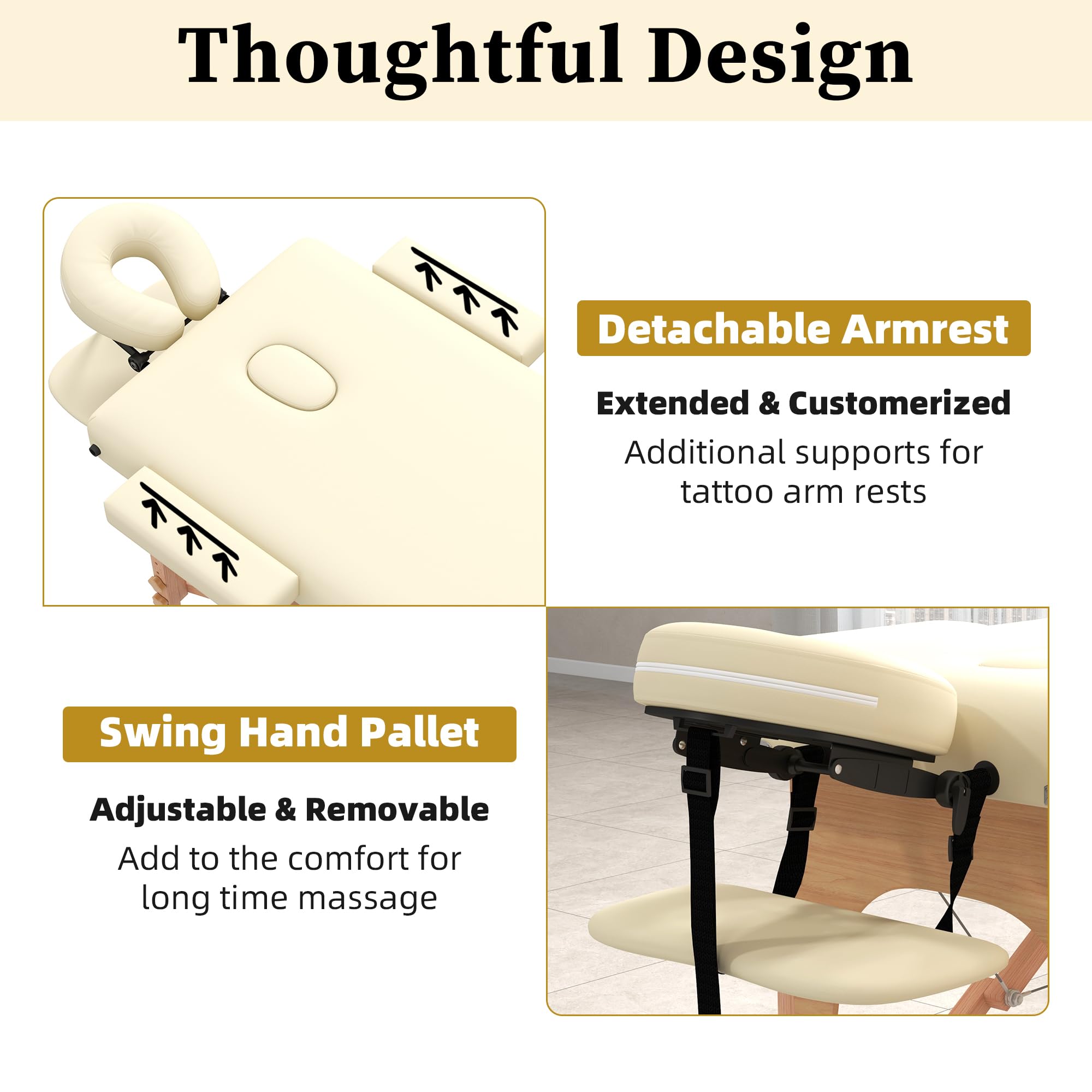 Premium Portable Massage Table - 29 Lbs Lightweight Foldable Spa Bed with Aluminum Frame & Carrying Bag | Ideal for Tattoo, Facial Care, Lash Extensions & Professional Massage Therapy