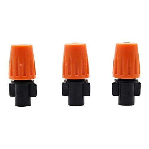 20 Pcs Adjustable Micro Drip Irrigation Nozzles - 6mm Hose Connector for DIY Garden Watering System | Atomization Sprayer for Plants, Self-Watering & Mist Sprinkler (Orange) - Perfect for Home Gardens, Greenhouses & Indoor Plant Care
