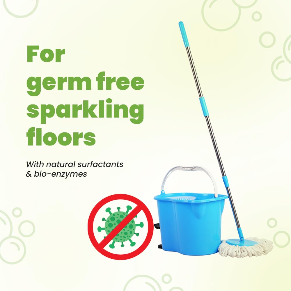 Koparo Natural Disinfectant Floor Cleaner Liquid - 2 Litres | Lime & Lemongrass Scent | Safe for Tile, Marble & Hardwood Floors | Eco-Friendly, Organic & Non-Toxic | Skin Safe, Baby & Pet Friendly | Perfect for Kitchens, Bathrooms & High-Traffic Areas