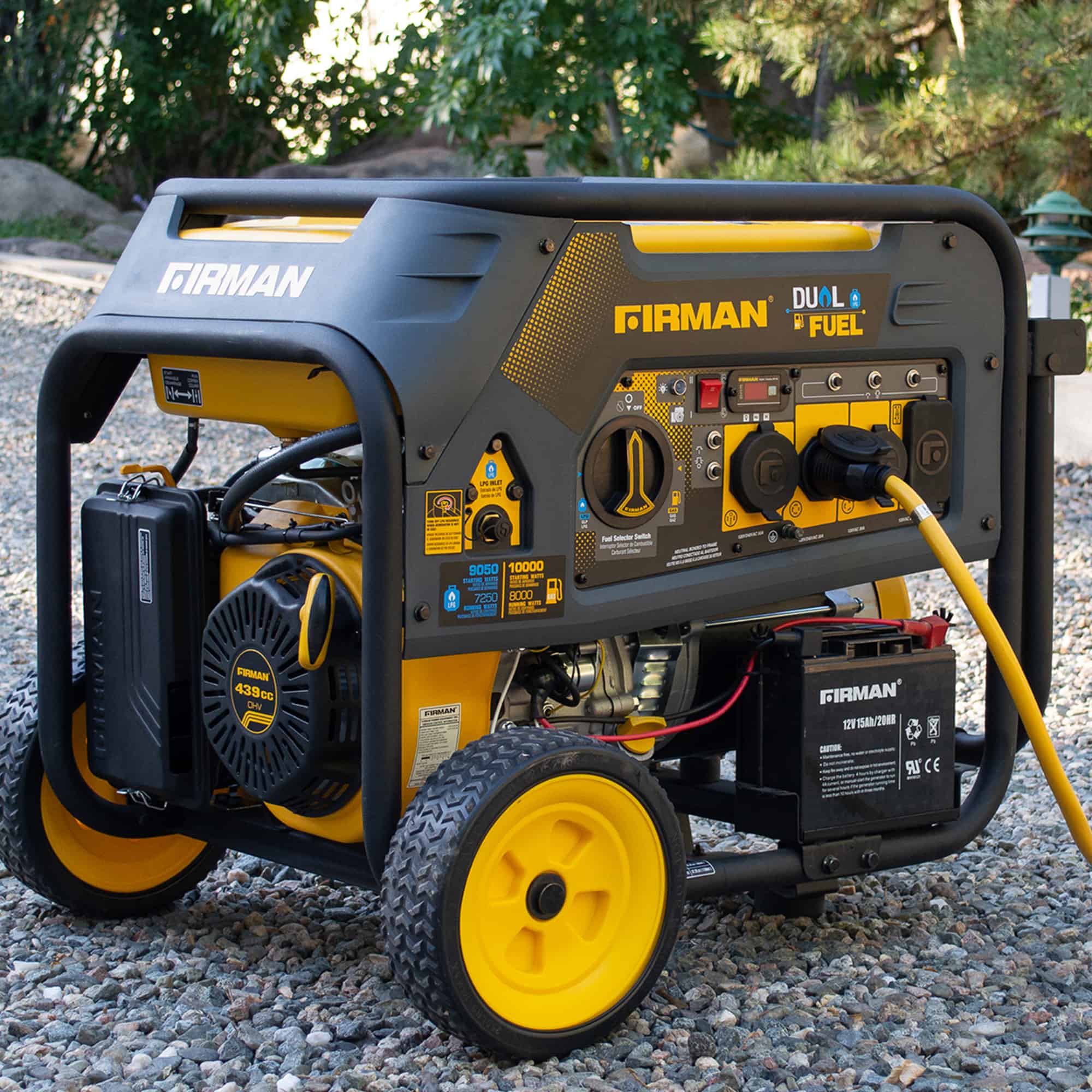 Firman H08051 8000W 10000W Dual Fuel Portable Generator with Electric Start - Gas & Propane Powered for Home Backup, Camping, RV, and Emergency Power Supply