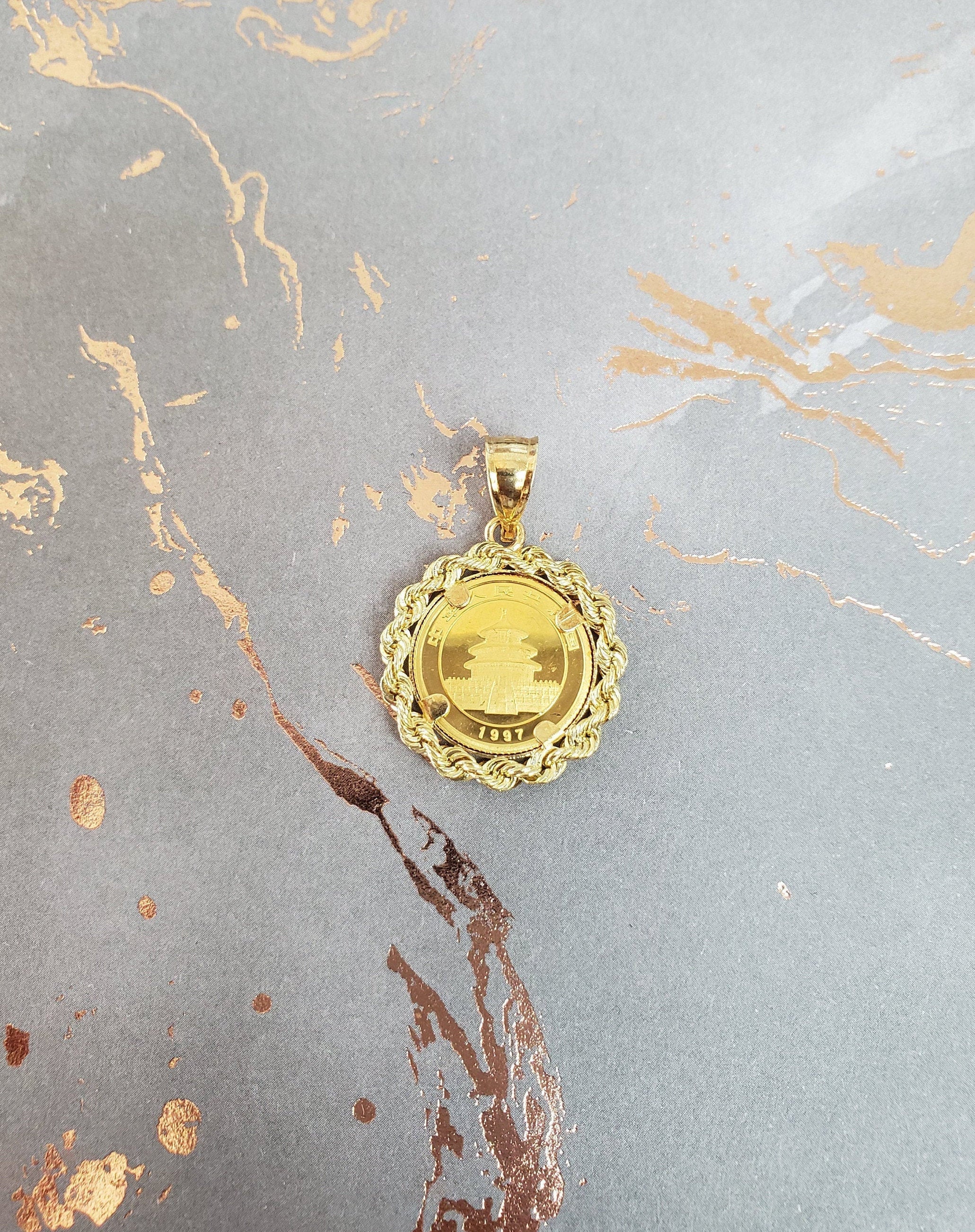 1/20 oz Fine Gold Panda Coin Pendant Necklace - 24K Solid Gold Chinese Panda Jewelry for Women & Men - Perfect for Gifts, Collectors & Fashion Accessories
