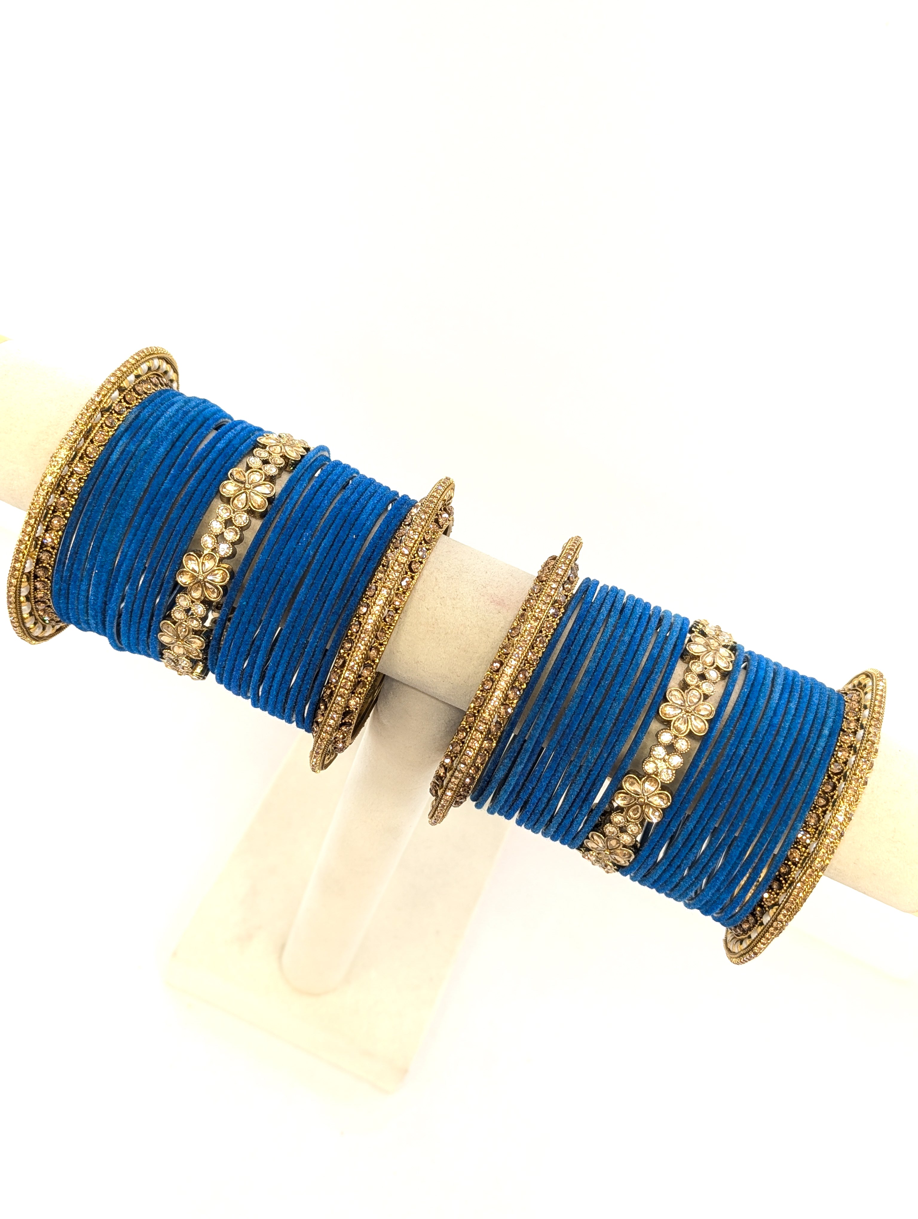 Samaira Stones Bangles - 2 Hand Set | Stylish Beaded Bracelets for Women | Perfect for Casual Wear, Parties & Gifts