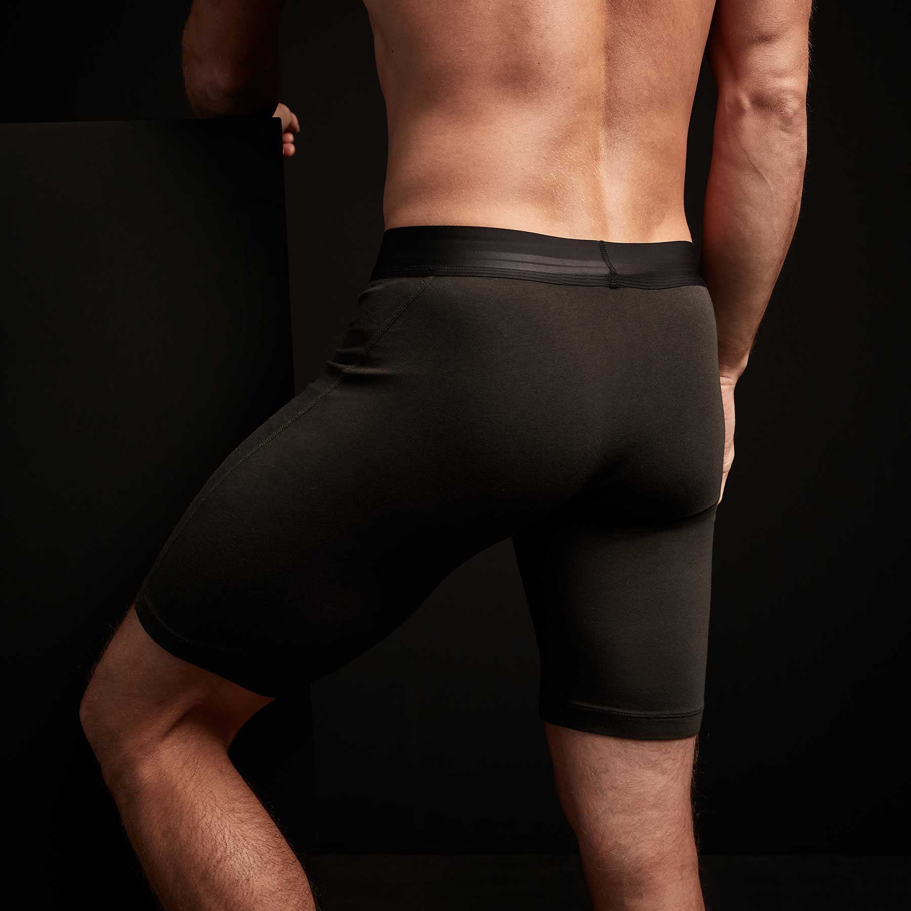 Premium Elevated Lotus Sport Boxer Briefs - Long Carbon Fiber Design for Men | Comfortable & Breathable Underwear for Workout, Running & Daily Wear