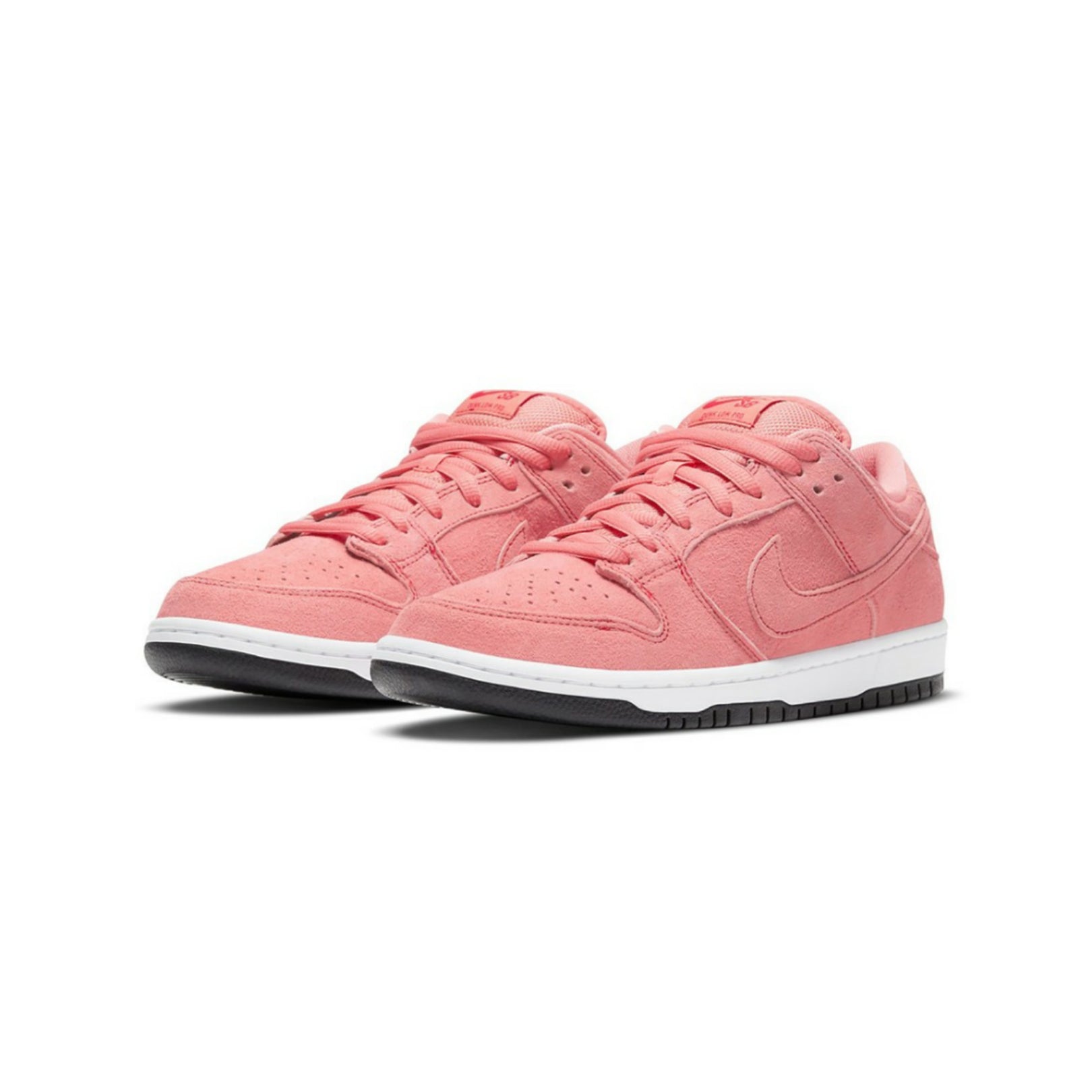 Nike SB Dunk Low Sneakers - Pink Pig Atomic Pink & University Red White | Skateboarding & Casual Wear for Men & Women