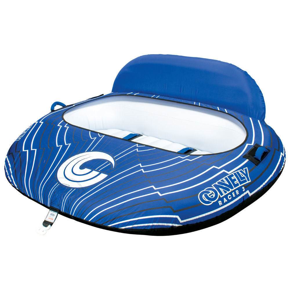 Connelly Racer 3 Towable Tube - 3 Person Inflatable Water Tube for Boating, Lakes & Beach Fun - High-Speed Towing & Durable Design for Summer Water Sports