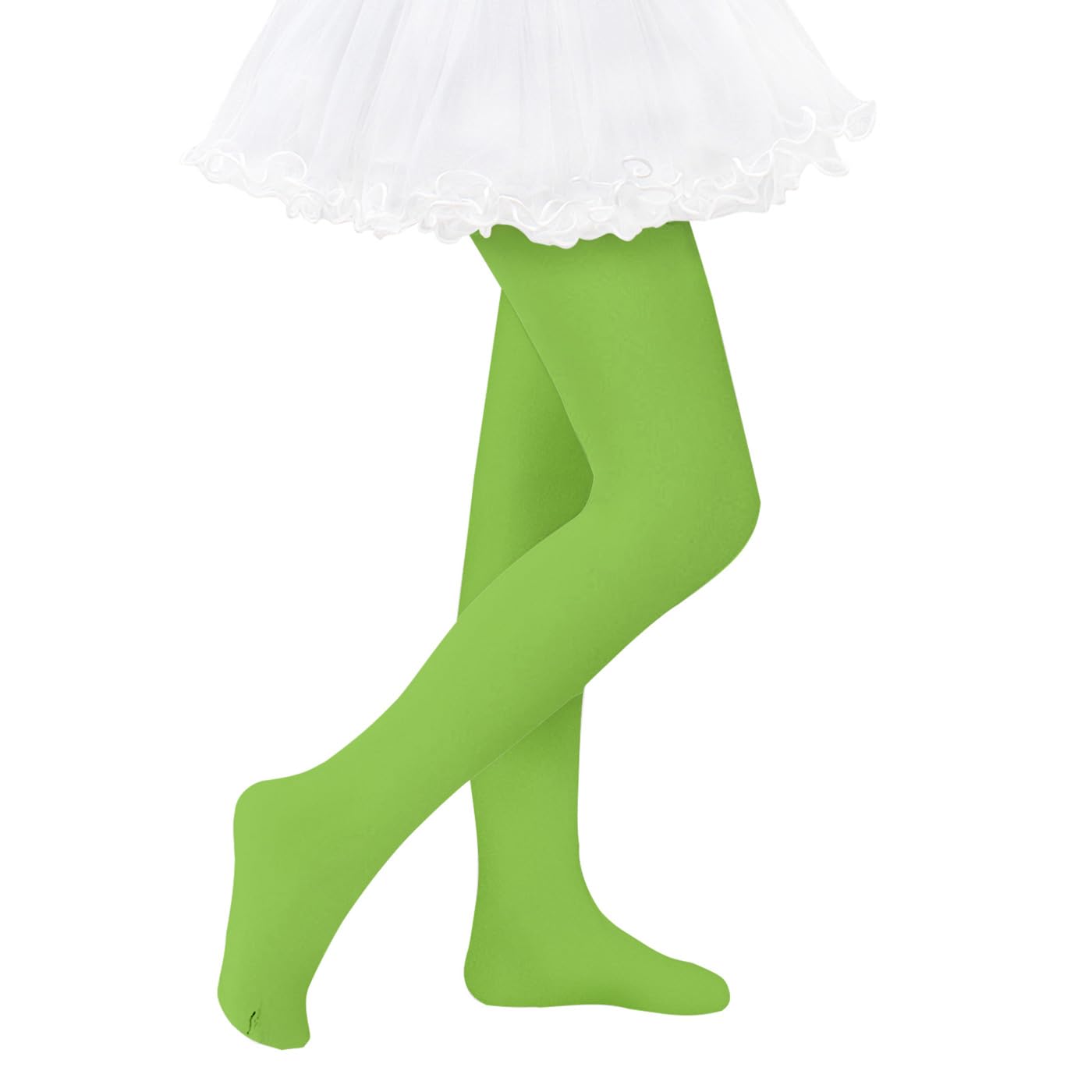 Girls Ballet Tights - Ultra Soft Elastic Footed Dance Tights for Toddlers & Kids | Neon Stockings for Ballet Class, Recital & Dance Practice
