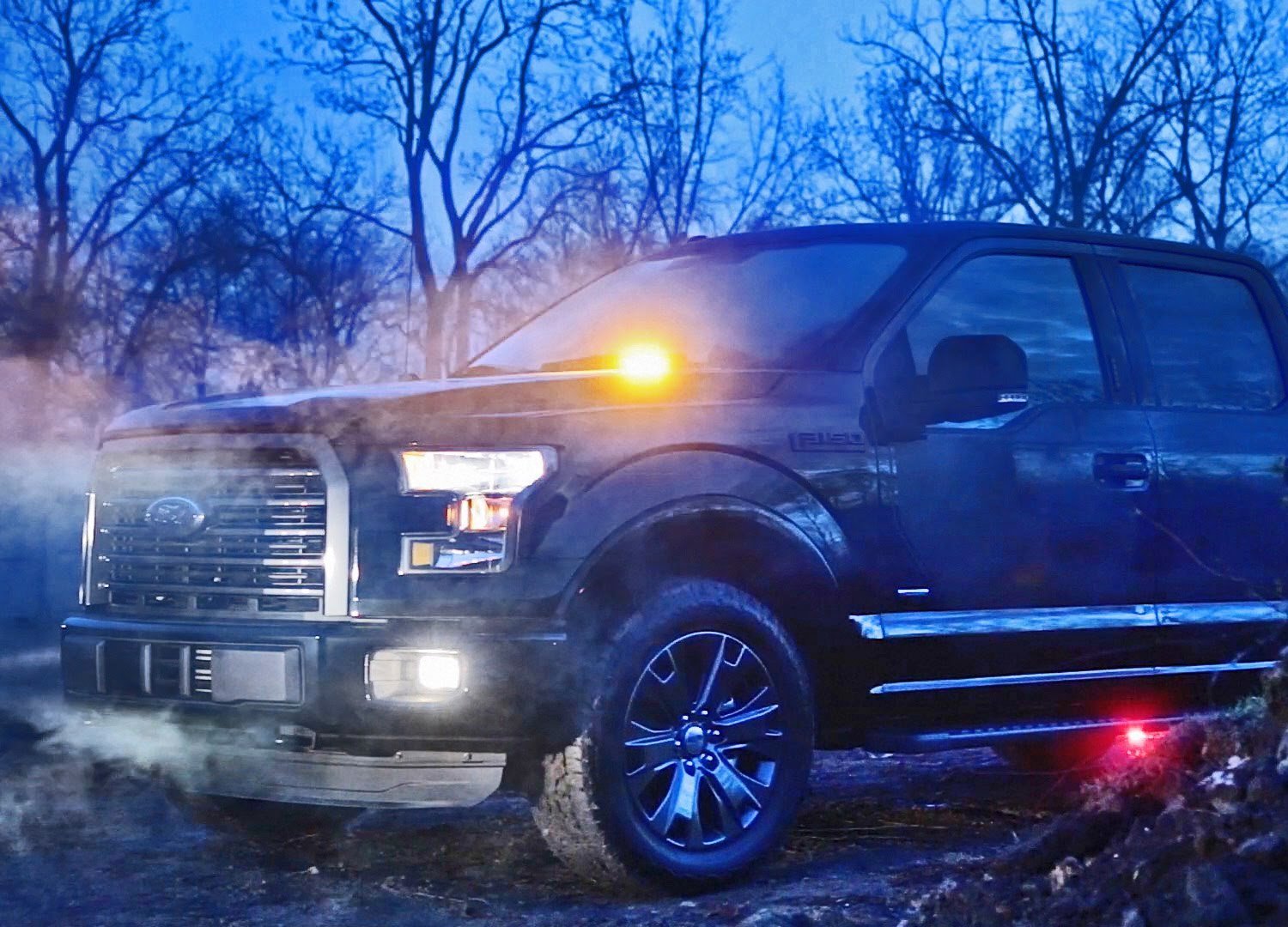 2-Pack Amber LED Strobe Warning Lights for Trucks, Trailers, Pickups & SUVs - Emergency Vehicle Safety Flashers for Roadside Hazards, Construction Zones & Nighttime Visibility