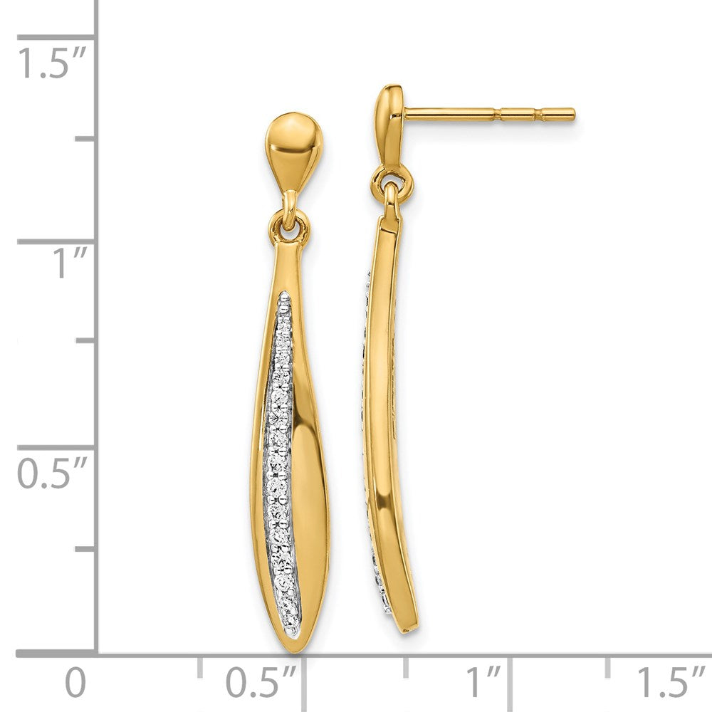 14K Gold Diamond Stud Earrings for Women - Elegant Post Earrings EM4340 025 YA - Perfect for Weddings, Parties & Everyday Wear