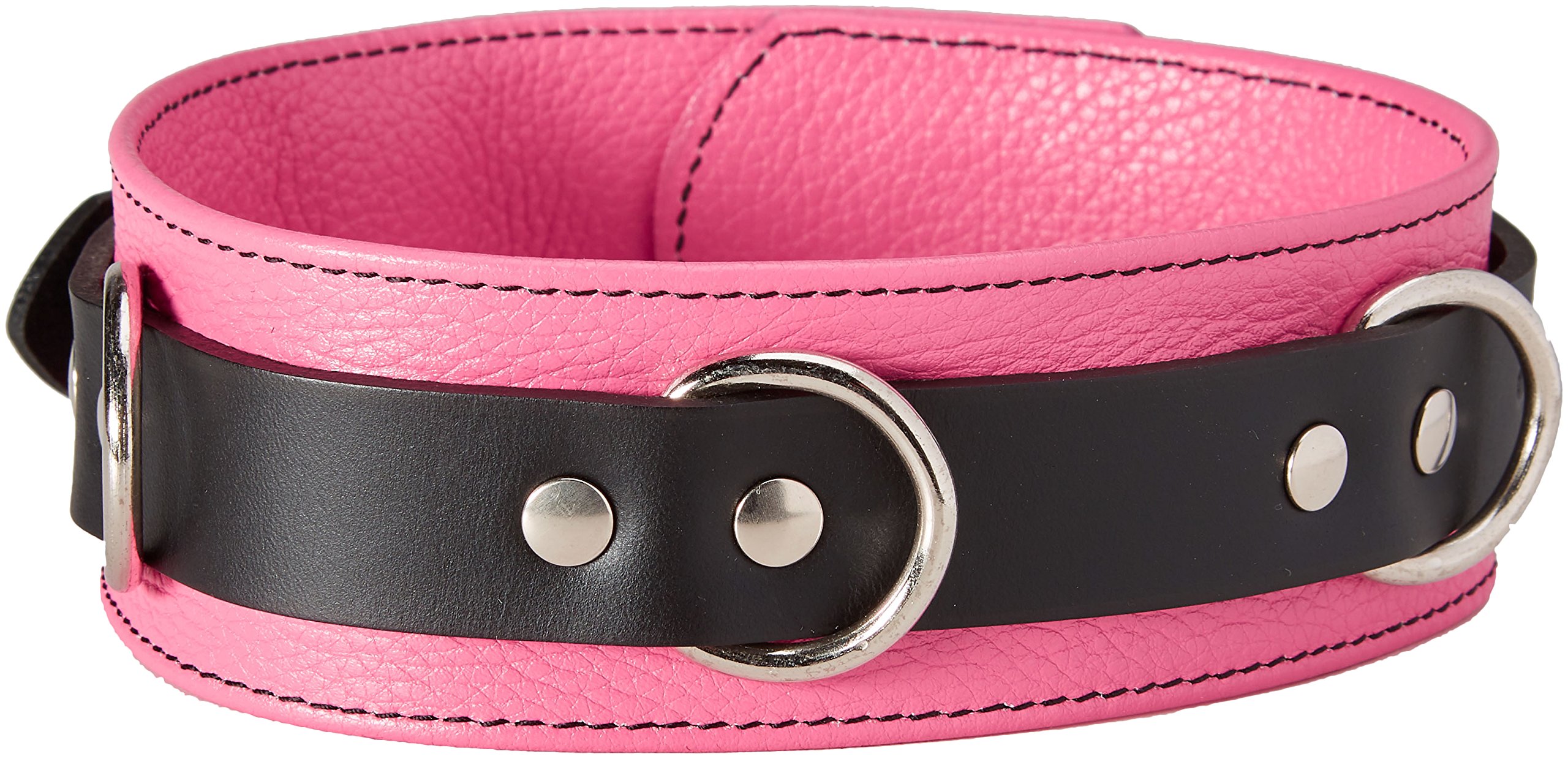 Premium Pink & Black Locking Dog Collar with Secure Buckle - Durable & Stylish for Small to Medium Dogs, Perfect for Training, Walks & Outdoor Adventures