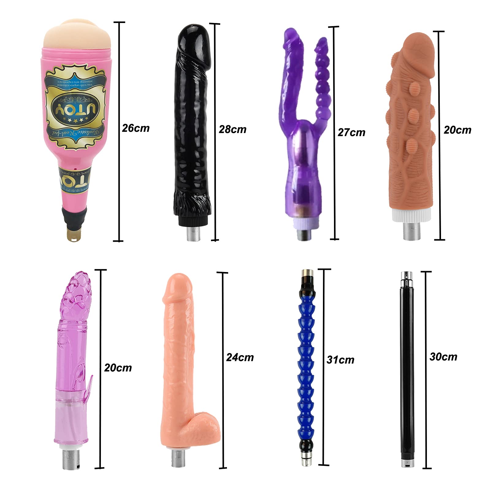 Automatic Sex Machine for Couples - Adjustable Adult Love Machine with 8 Attachments & 3 XLR Connectors - Powerful Sex Toy for Women & Men - Perfect for Home Use, Couples Play & Solo Pleasure