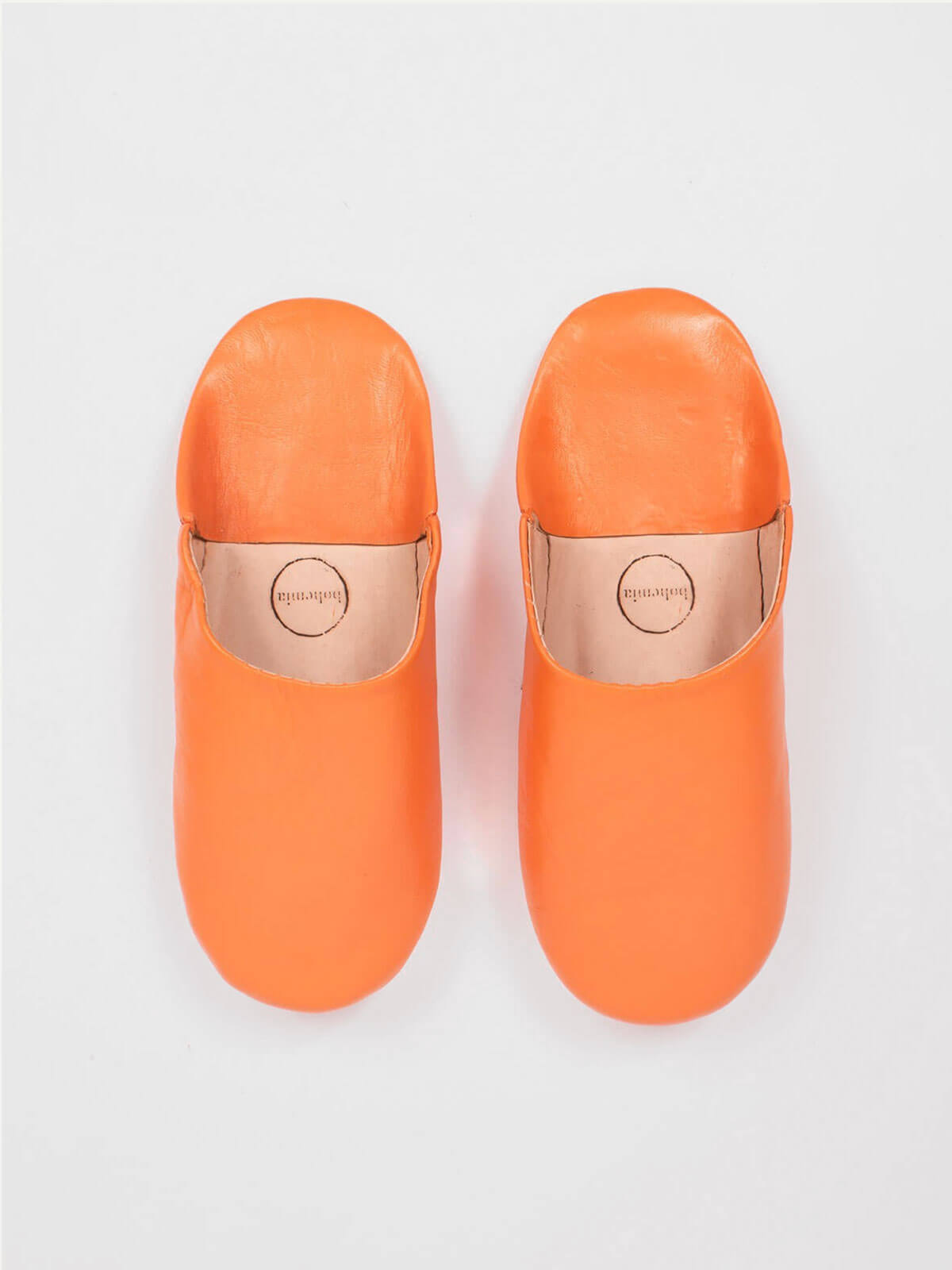 Authentic Moroccan Babouche Slippers - Soft Leather Clementine Orange House Shoes | Perfect for Home, Lounge & Cultural Fashion