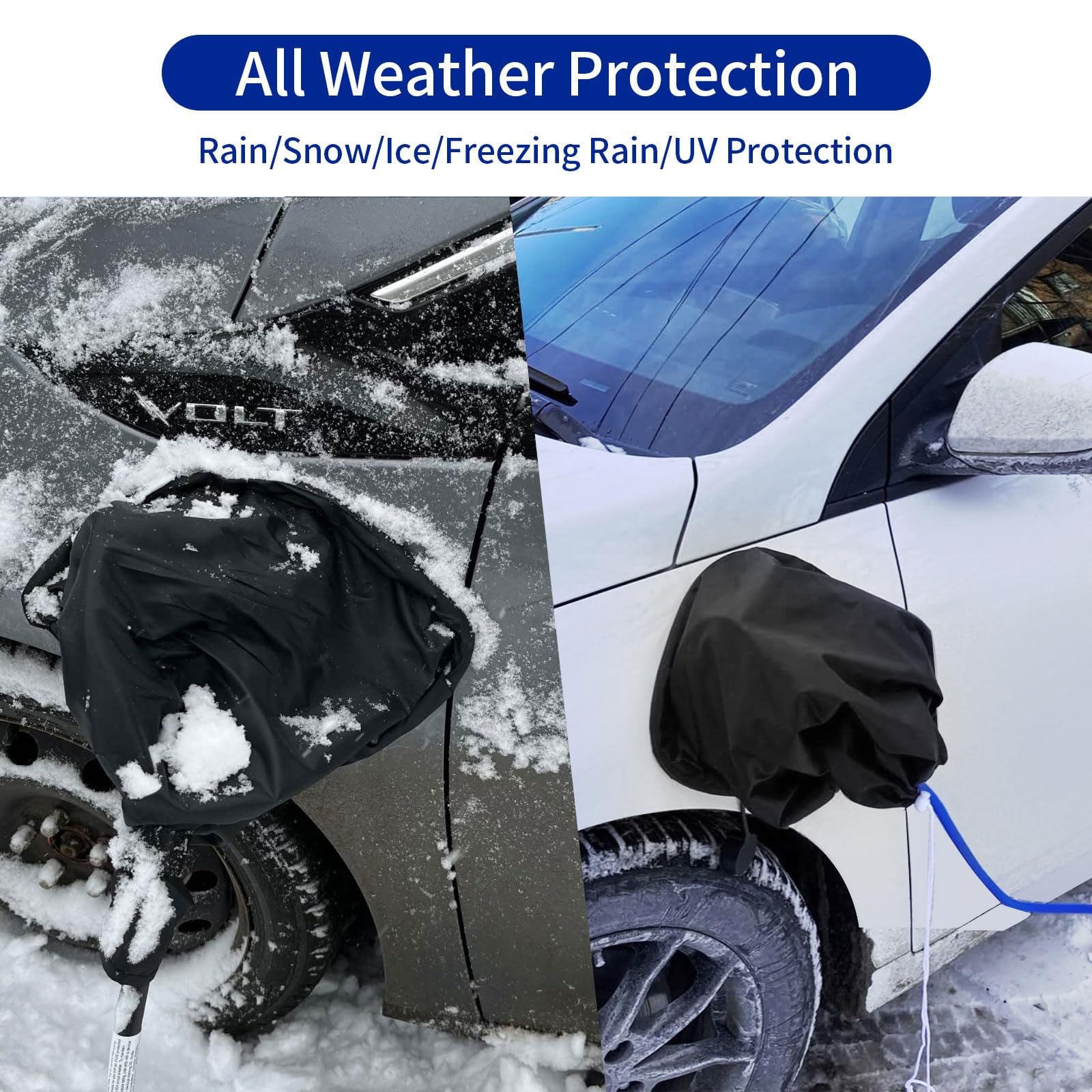 Waterproof EV Charger Port Cover - Magnetic Outdoor Electric Car Plug Protector for Snow, Rain & UV Protection | All-Weather Charging Accessory for Tesla, Nissan Leaf & Steel-Bodied EVs | Home & Public Charging Station Use
