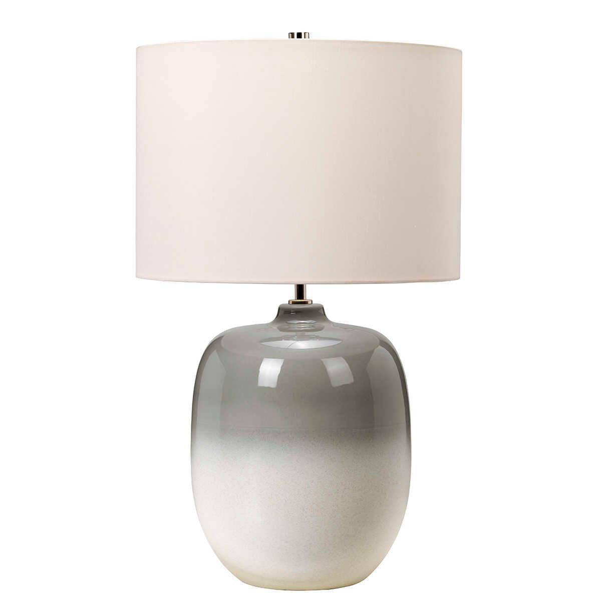 Elstead Lighting Chalk Farm Ceramic Table Lamp - Grey & White Modern Desk Lamp for Living Room, Bedroom & Office Decor