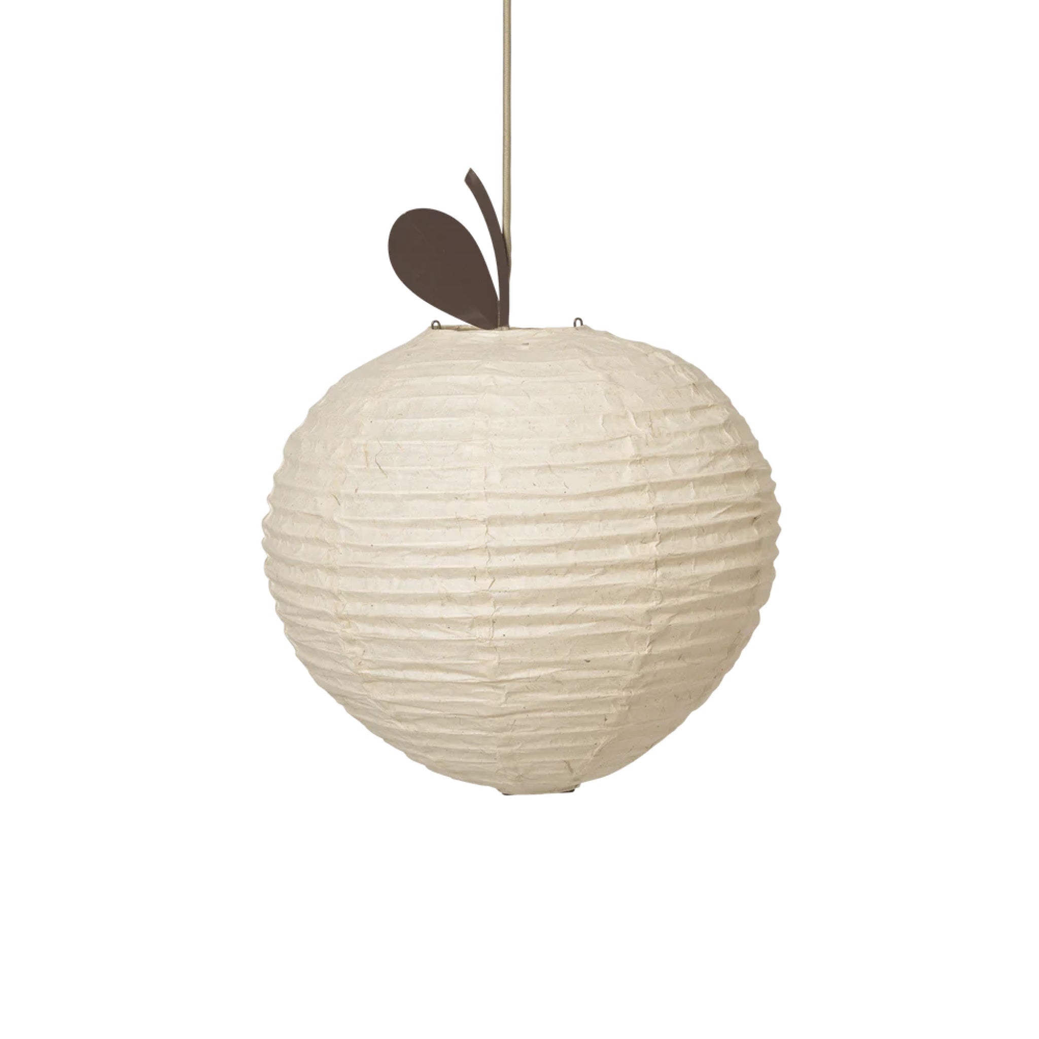 FERM LIVING Apple Lampshade - Natural Rattan Pendant Light Shade for Bedroom, Living Room & Nursery Decor | Boho Scandinavian Style Lighting Fixture