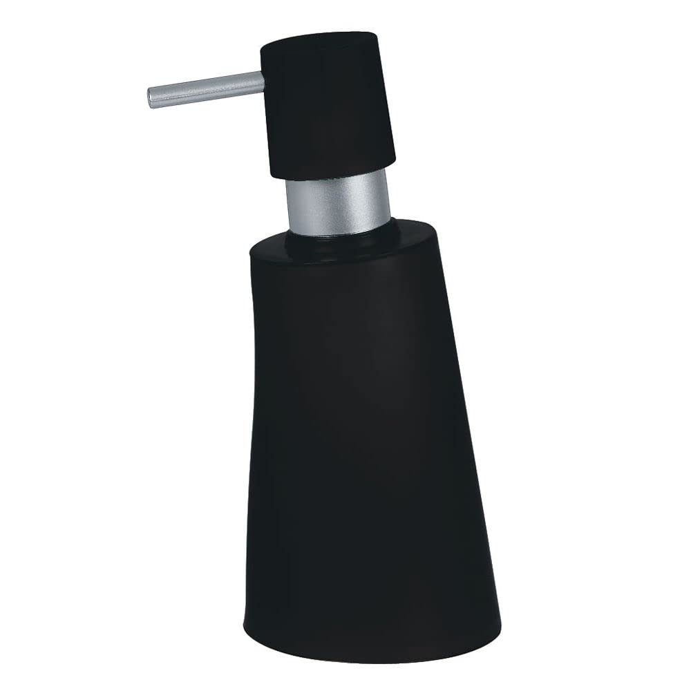 Black Polypropylene Soap Dispenser for Kitchen, Bathroom & Office - Wall Mount or Countertop Liquid Soap Pump Dispenser