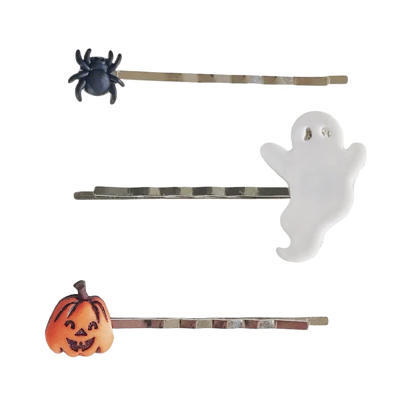 Halloween Hair Pins Set - Pumpkin, Ghost & Spider Bobby Pins for Women - Cute Hair Clips for Halloween Costumes, Parties & Holiday Hairstyles - Perfect for Cosplay, Trick or Treat & Festive Occasions