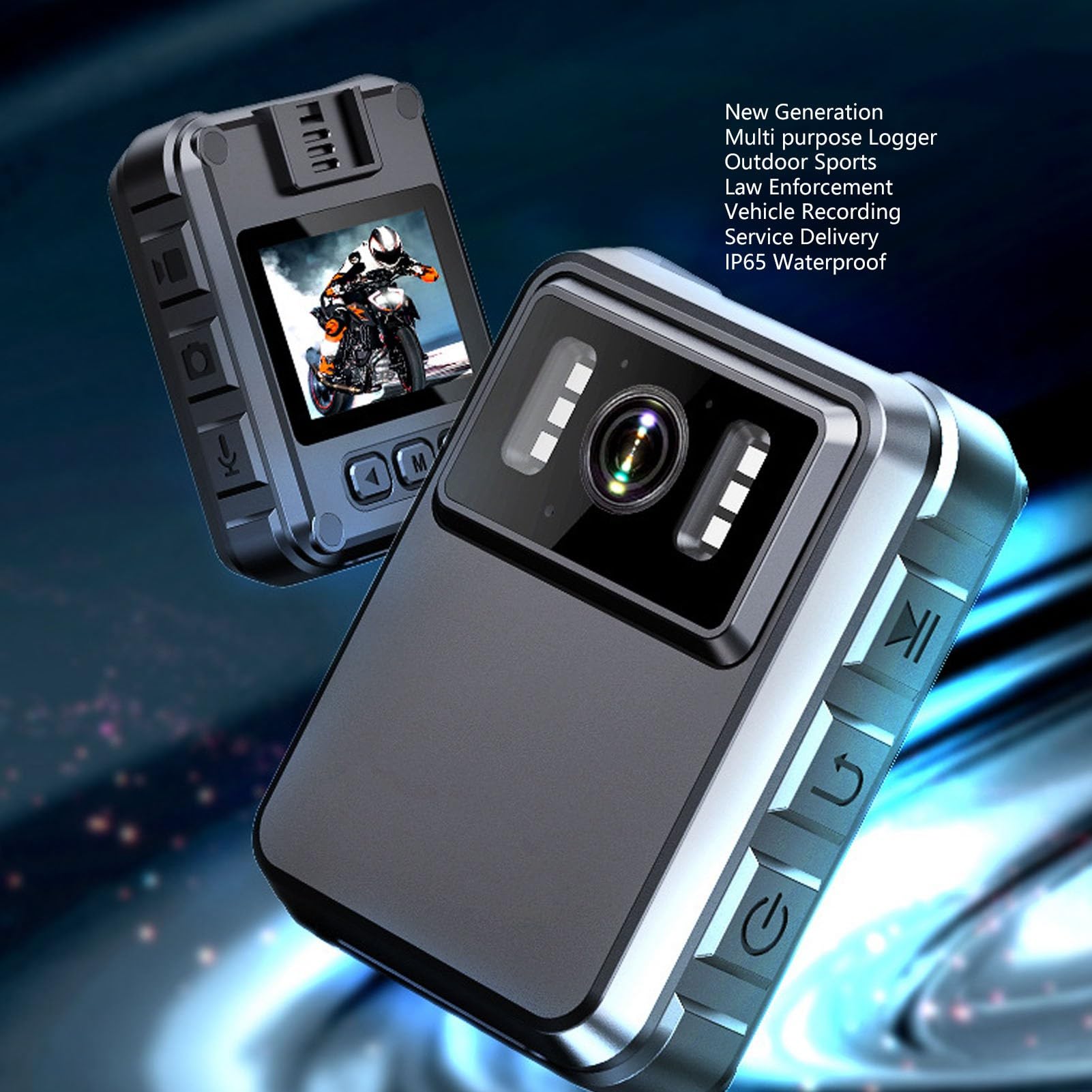 2K Ultra HD Mini Body Camera - Waterproof Wearable Security Cam with Wide Angle Lens for Sports, Outdoor Activities & Surveillance - Portable Back Clip Video Recorder