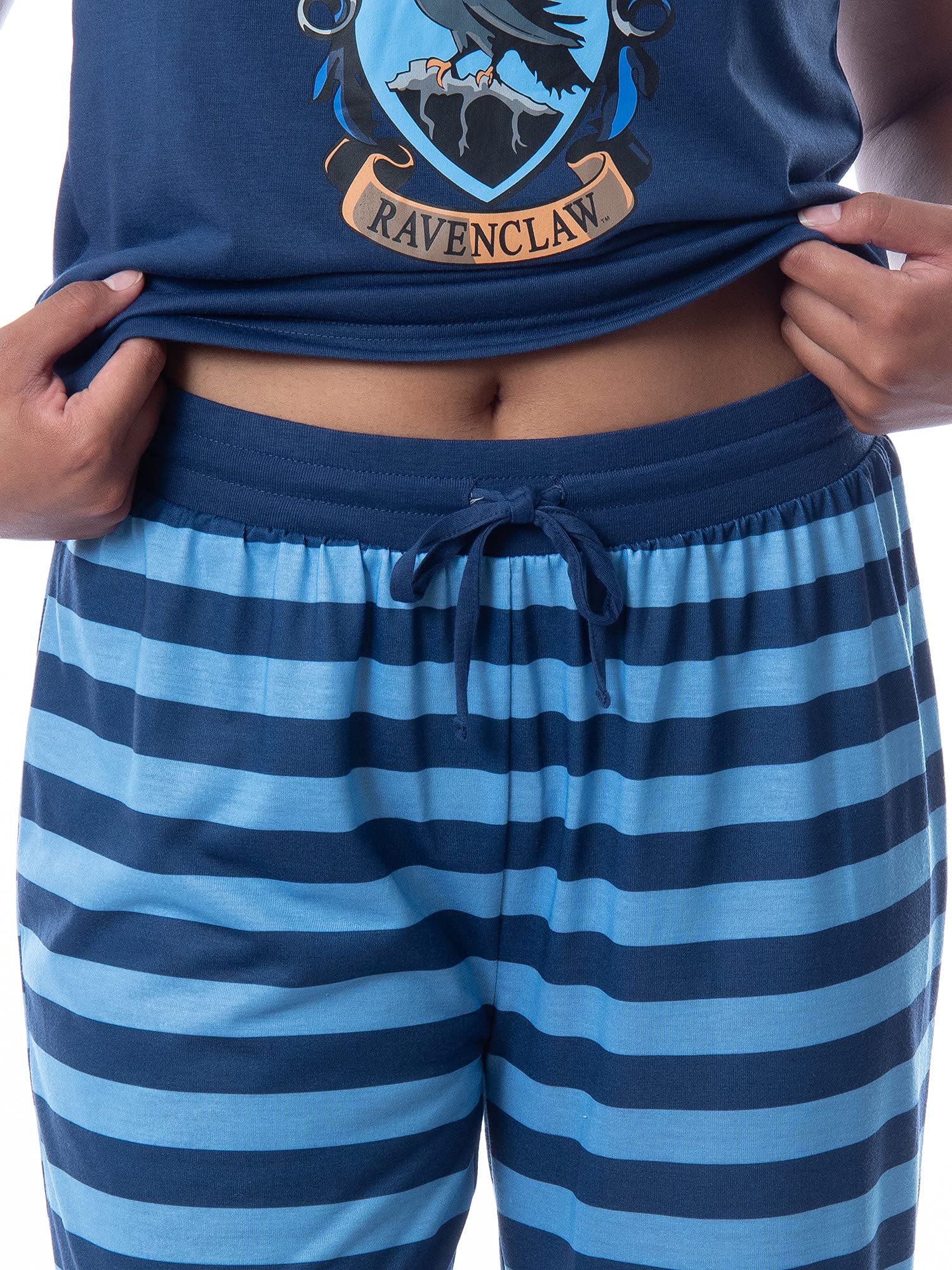 Harry Potter Women's Hogwarts House Crest Jogger Pajama Set - Gryffindor, Slytherin, Hufflepuff & Ravenclaw - Cozy Lounge Pants for Potter Fans & Movie Nights