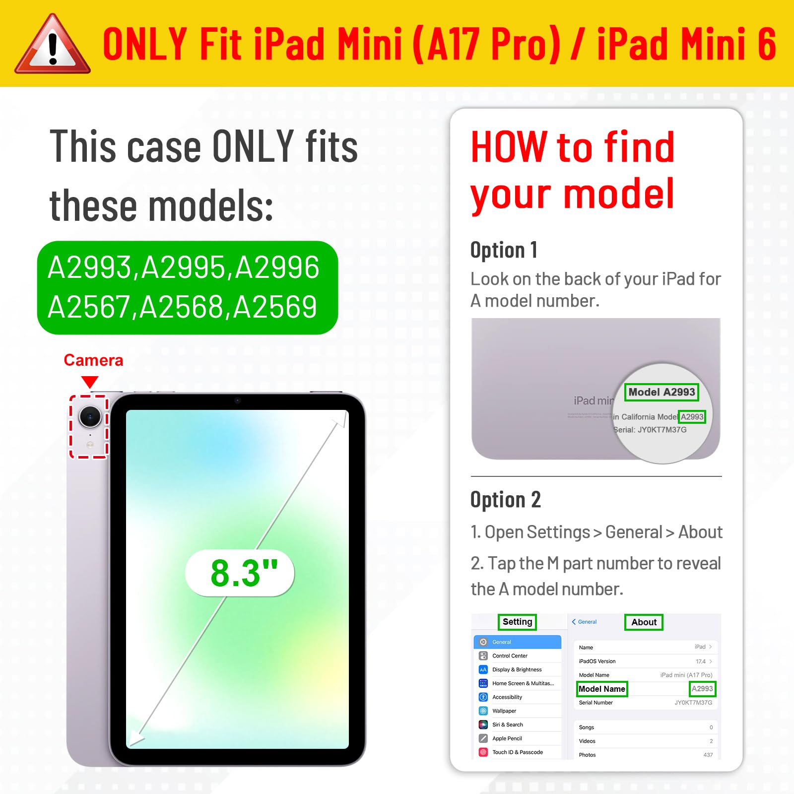Fintie 360° Rotating Stand Case for iPad Mini 7 (2024, A17 Pro) & iPad Mini 6 (8.3 Inch) - Protective Cover with Auto Wake/Sleep | Ocean Marble Design | Perfect for Work, Travel & Home Entertainment
