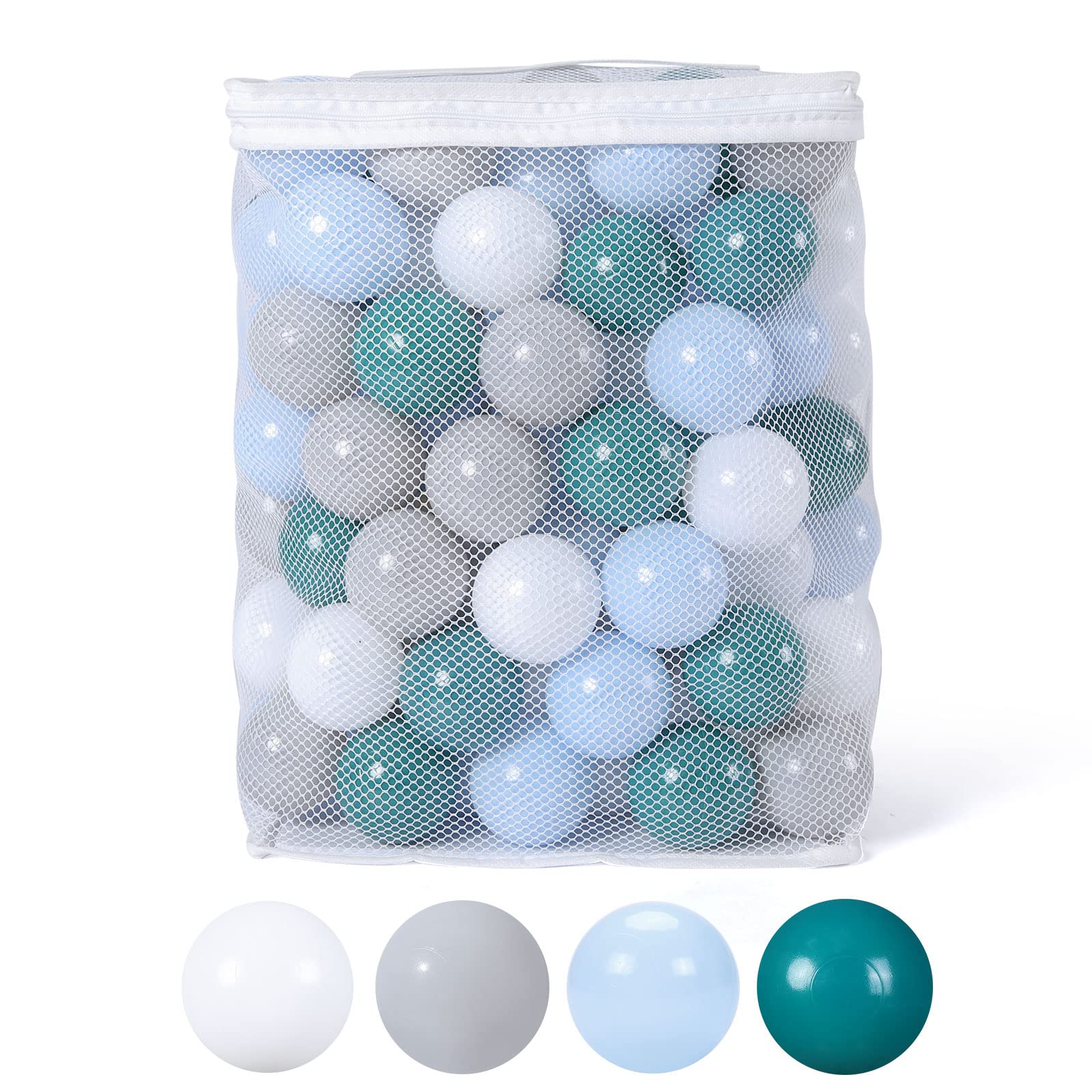 **Non-Toxic 2.2-Inch Crush Proof Play Balls for Toddlers - Pack of 50/100/200 | Phthalate-Free & BPA-Free Plastic Ball Pit Balls for Indoor Play, Sensory Play & Kids Birthday Parties**