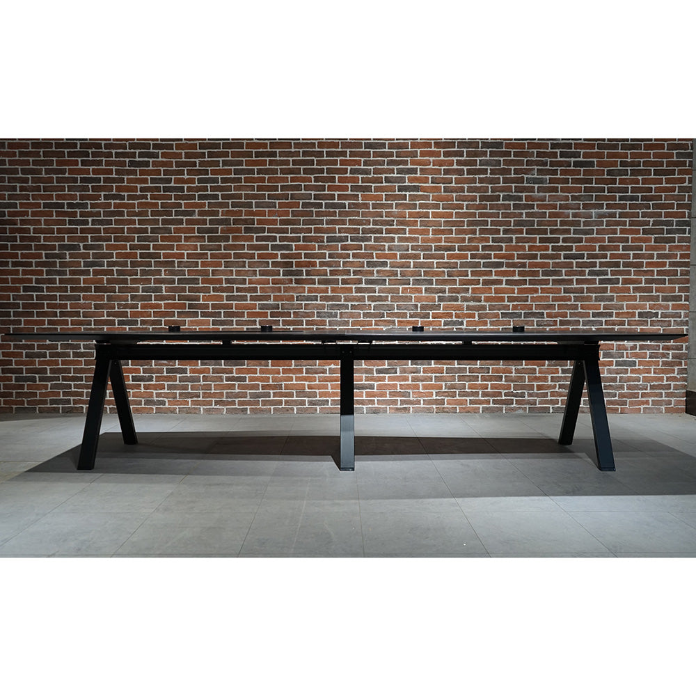 Premium DOLAN 3.6M Black Concrete Conference Table - Modern Boardroom Meeting Table for Office, Executive Meetings & Professional Workspaces